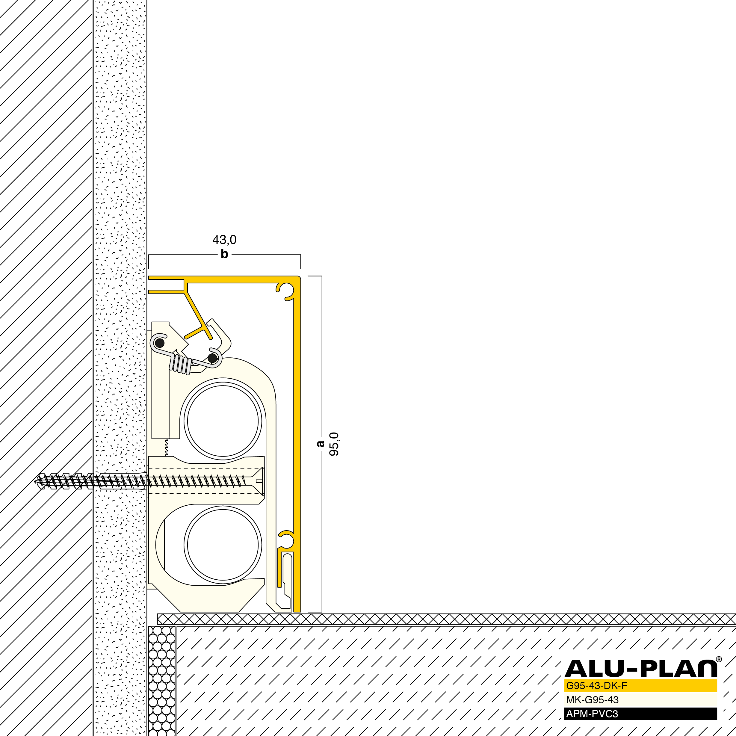 ALU-PLAN® Installation :: HP-G95-43-DK-F-APM-PVC3-KABEL