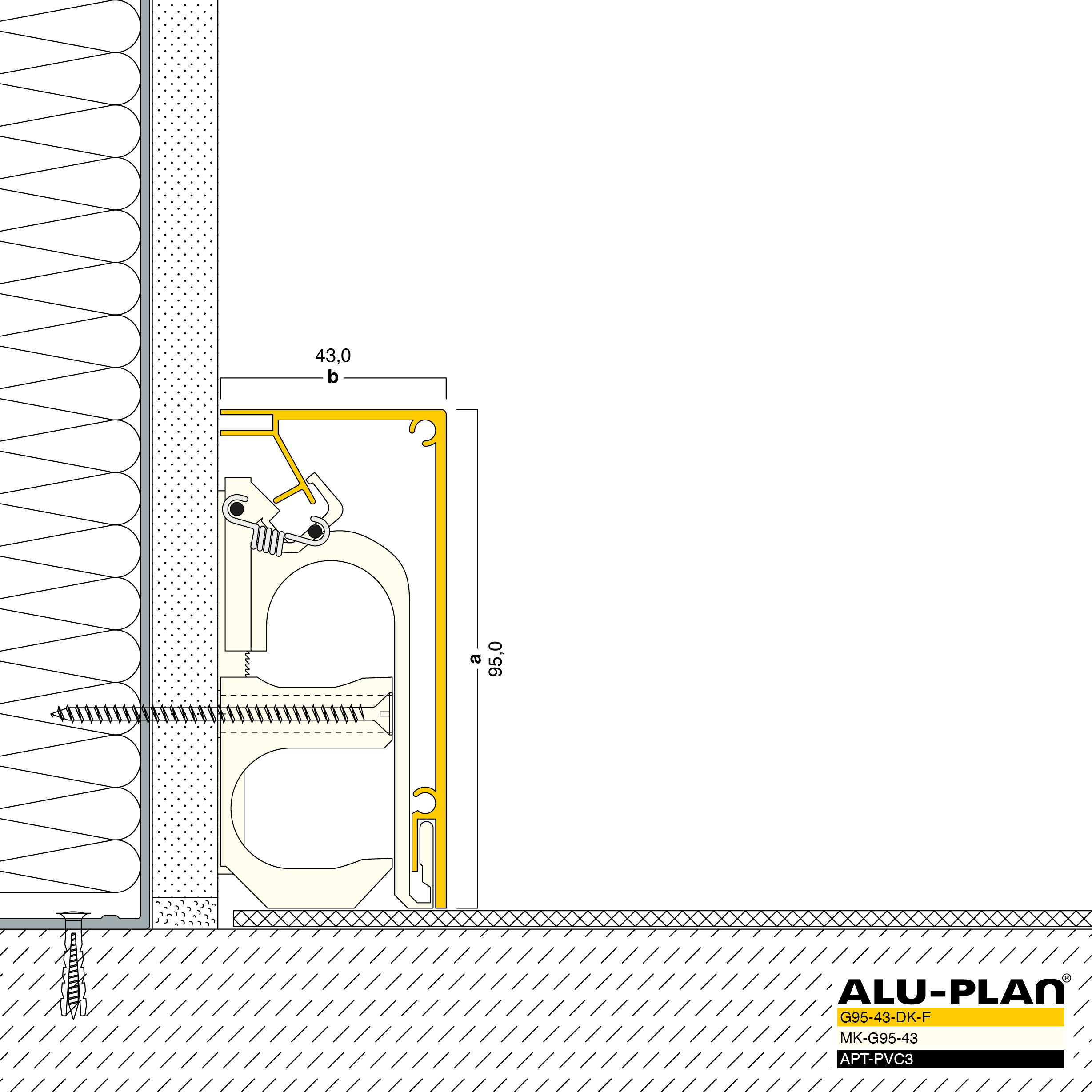 ALU-PLAN® Installation :: G95-43-DK-F-APT-PVC3