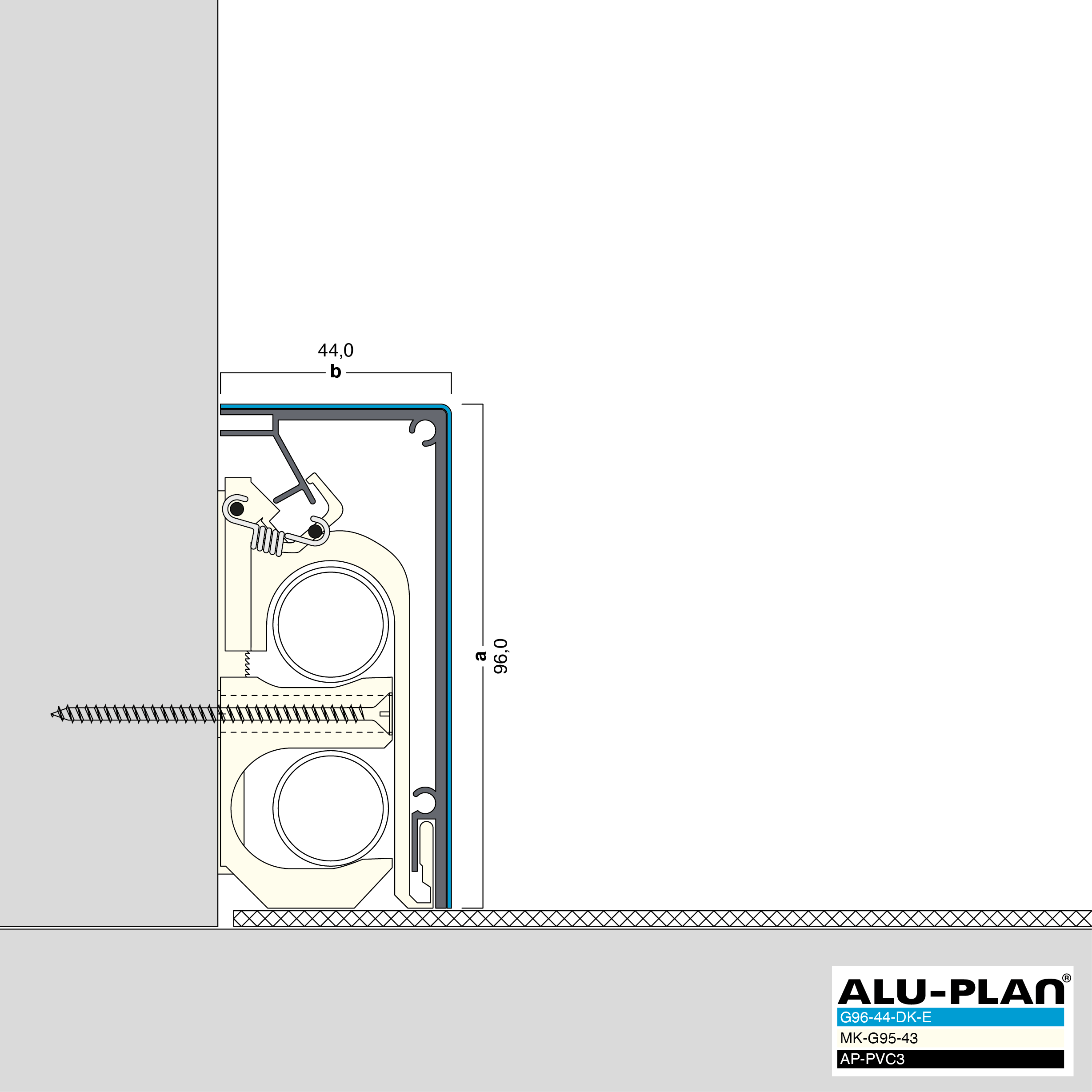 ALU-PLAN® Installation :: HP-G96-44-DK-E-AP-PVC3-KABEL