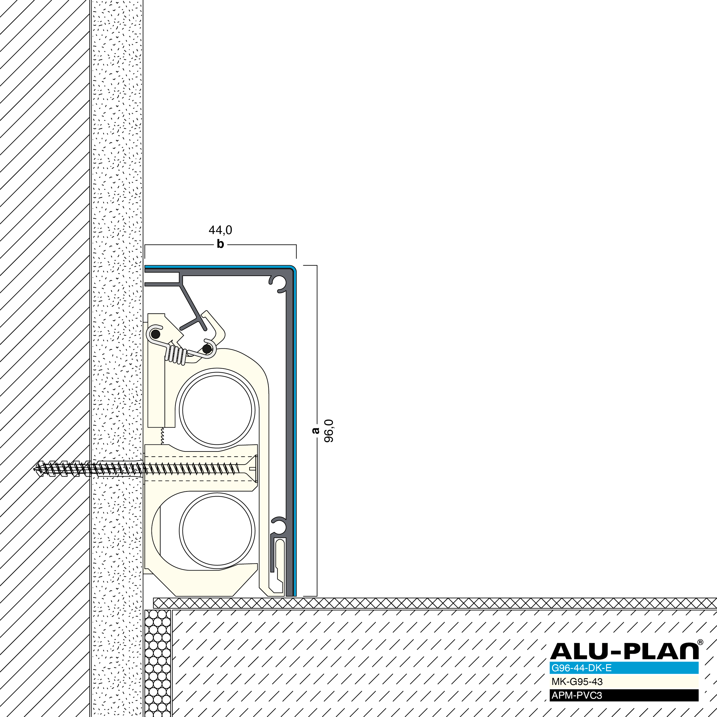 ALU-PLAN® Installation :: HP-G96-44-DK-E-APM-PVC3-KABEL