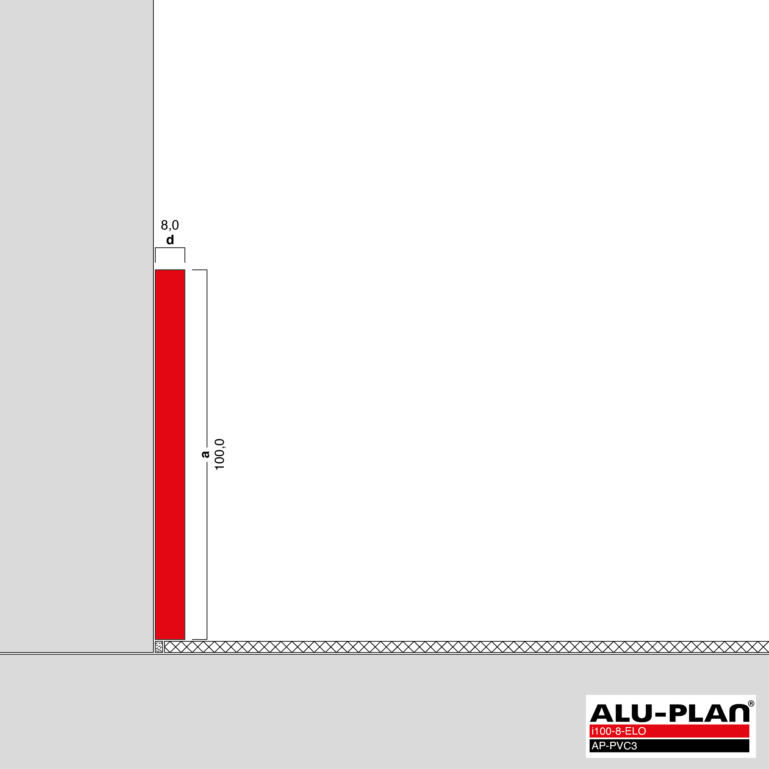 ALU-PLAN® Installation :: i100-8-ELO-AP-PVC3