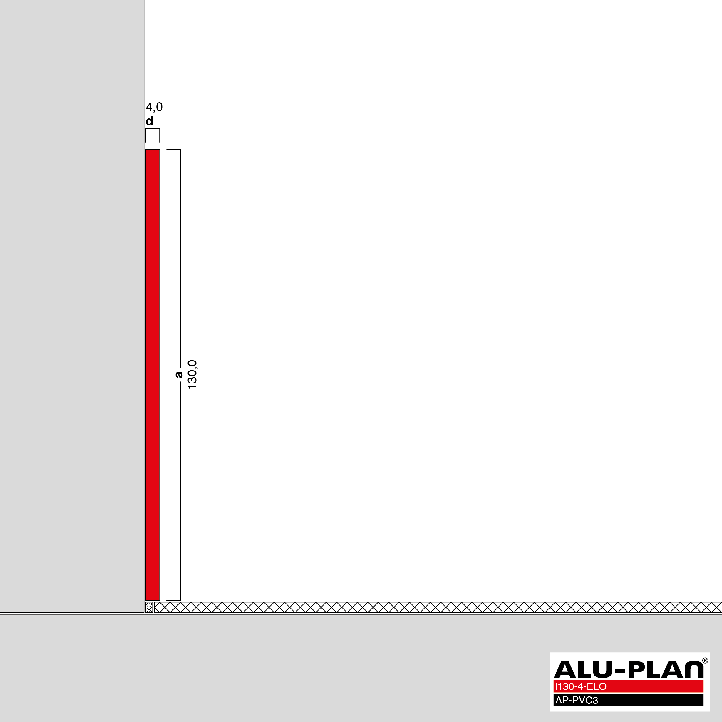 ALU-PLAN® Installation :: i130-4-ELO-AP-PVC3