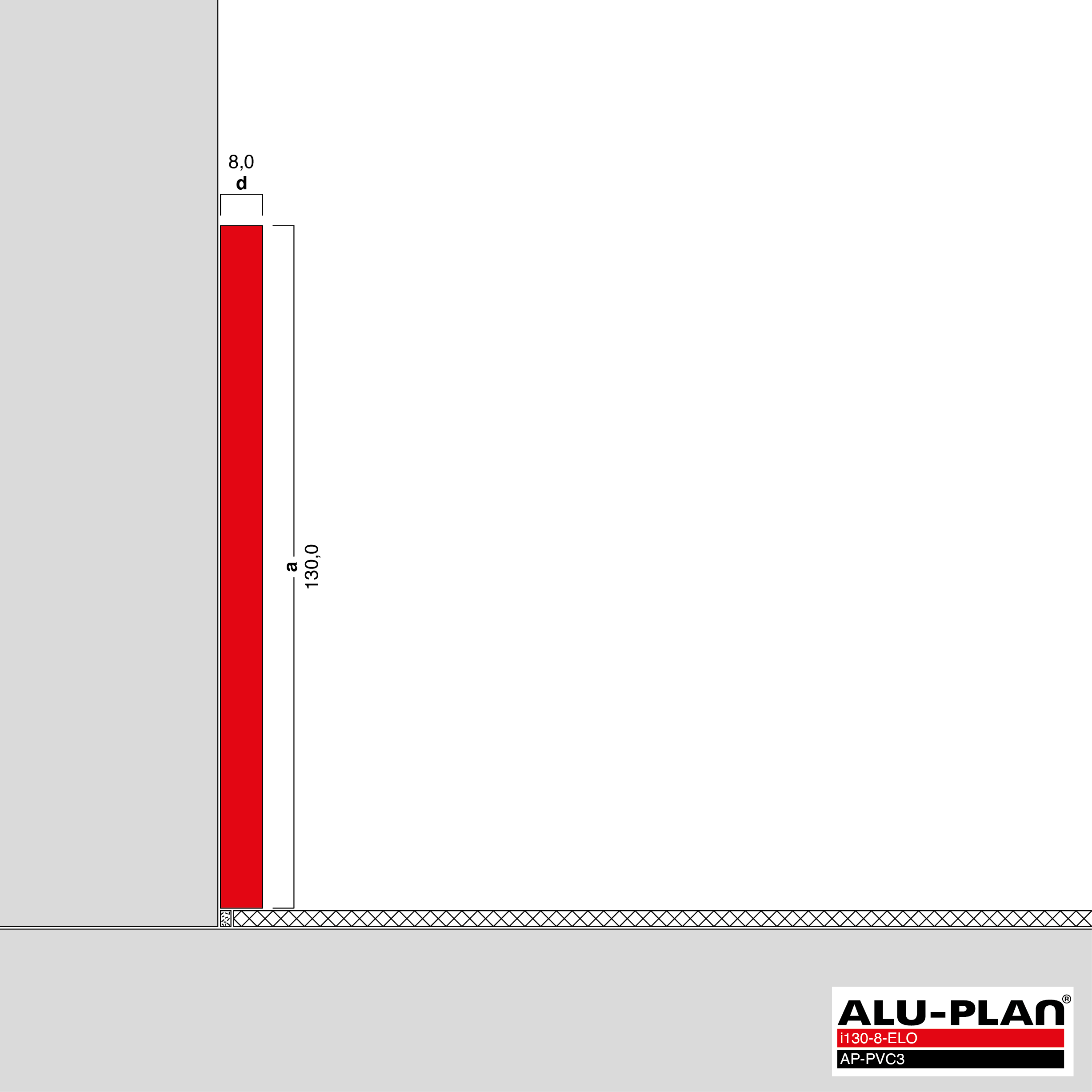 ALU-PLAN® Installation :: i130-8-ELO-AP-PVC3