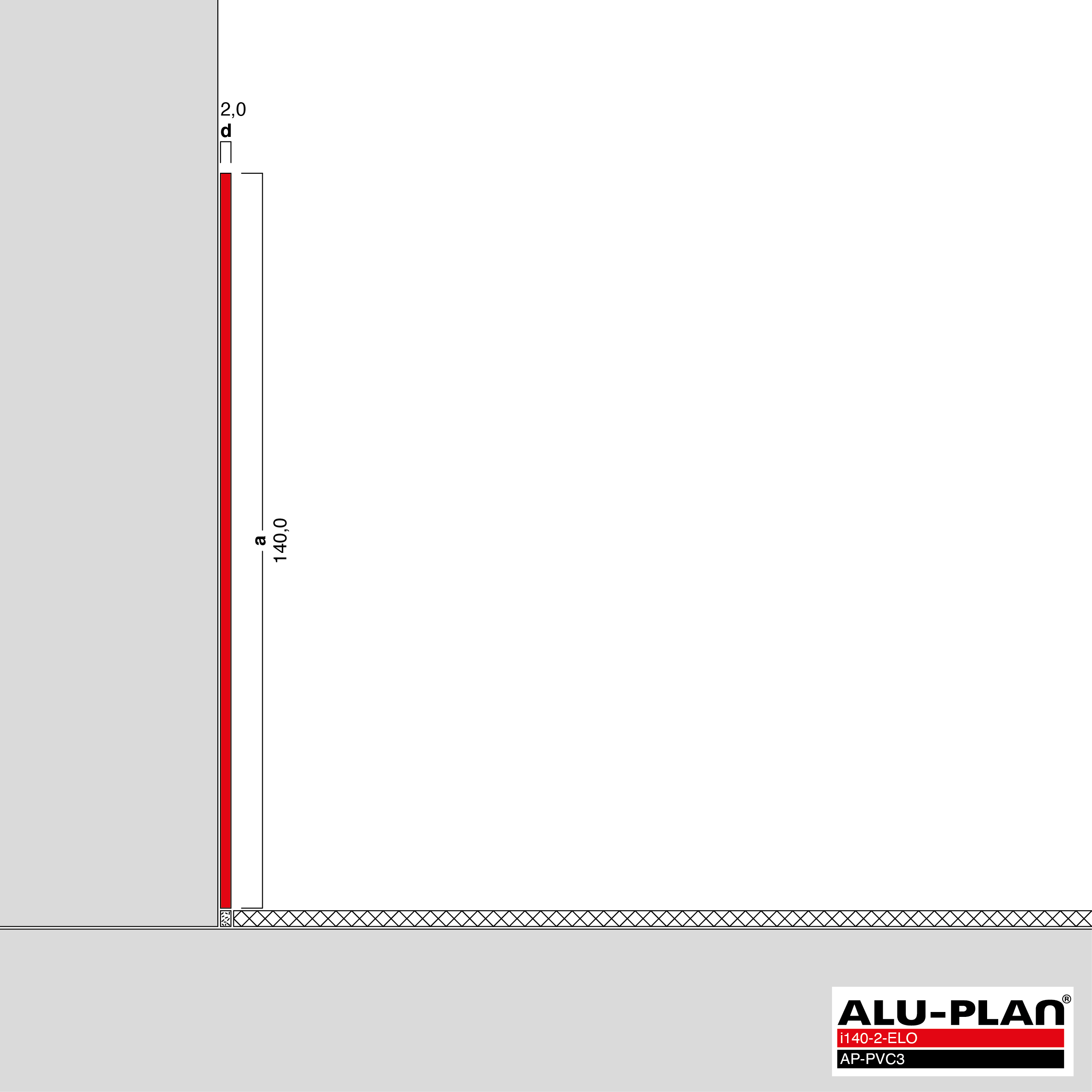 ALU-PLAN® Installation :: i140-2-ELO-AP-PVC3