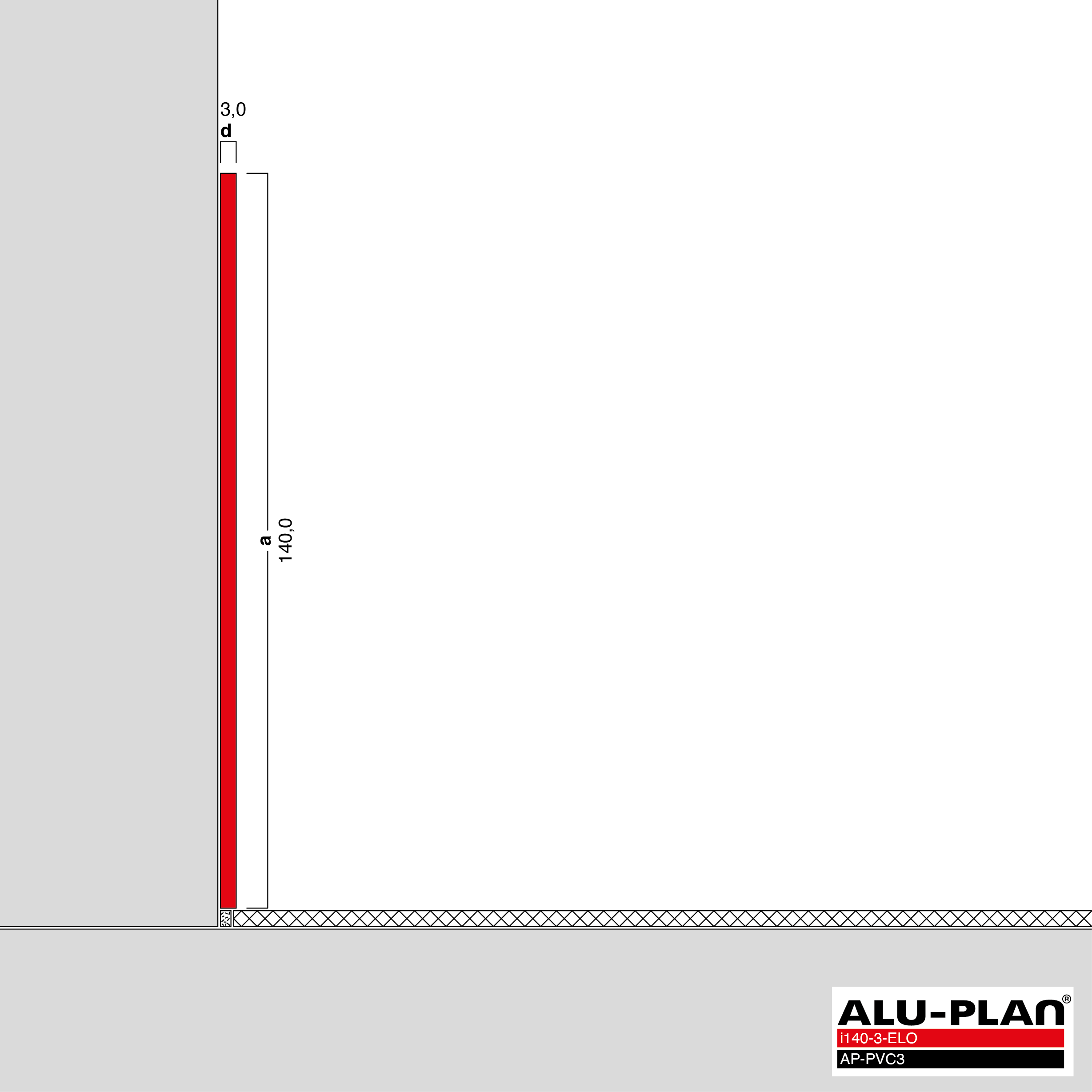ALU-PLAN® Installation :: i140-3-ELO-AP-PVC3