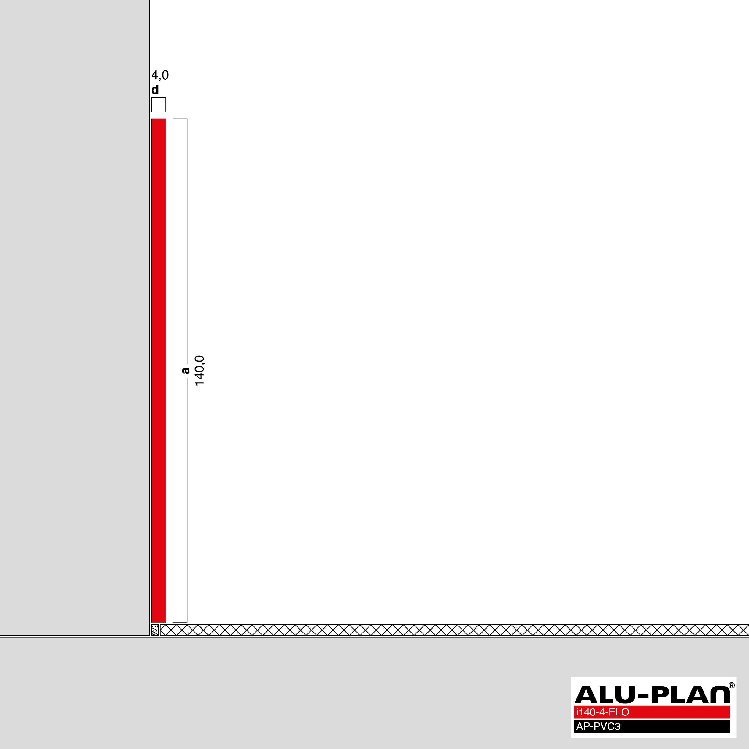 ALU-PLAN® Installation :: i140-4-ELO-AP-PVC3
