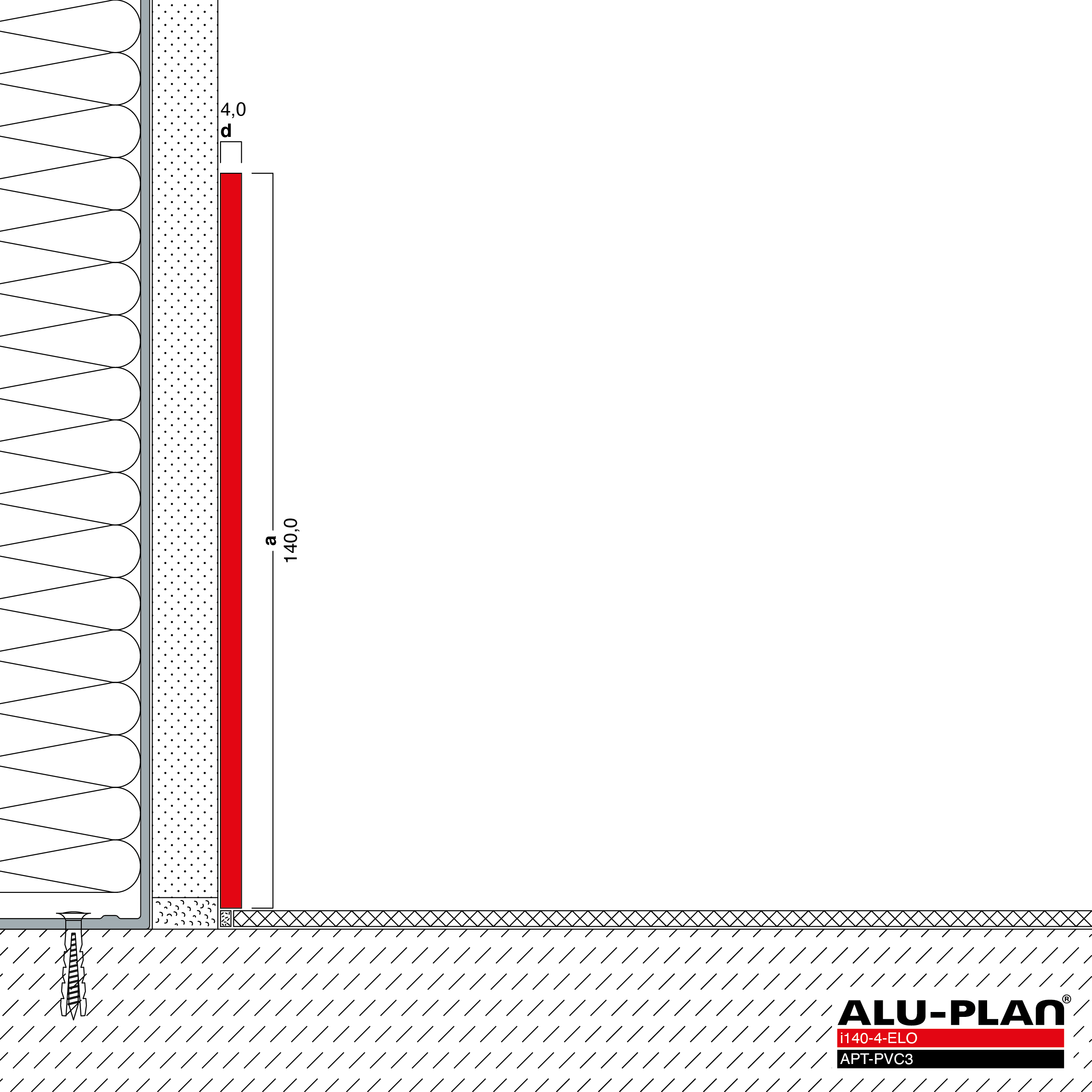 ALU-PLAN® Installation :: i140-4-ELO-APT-PVC3