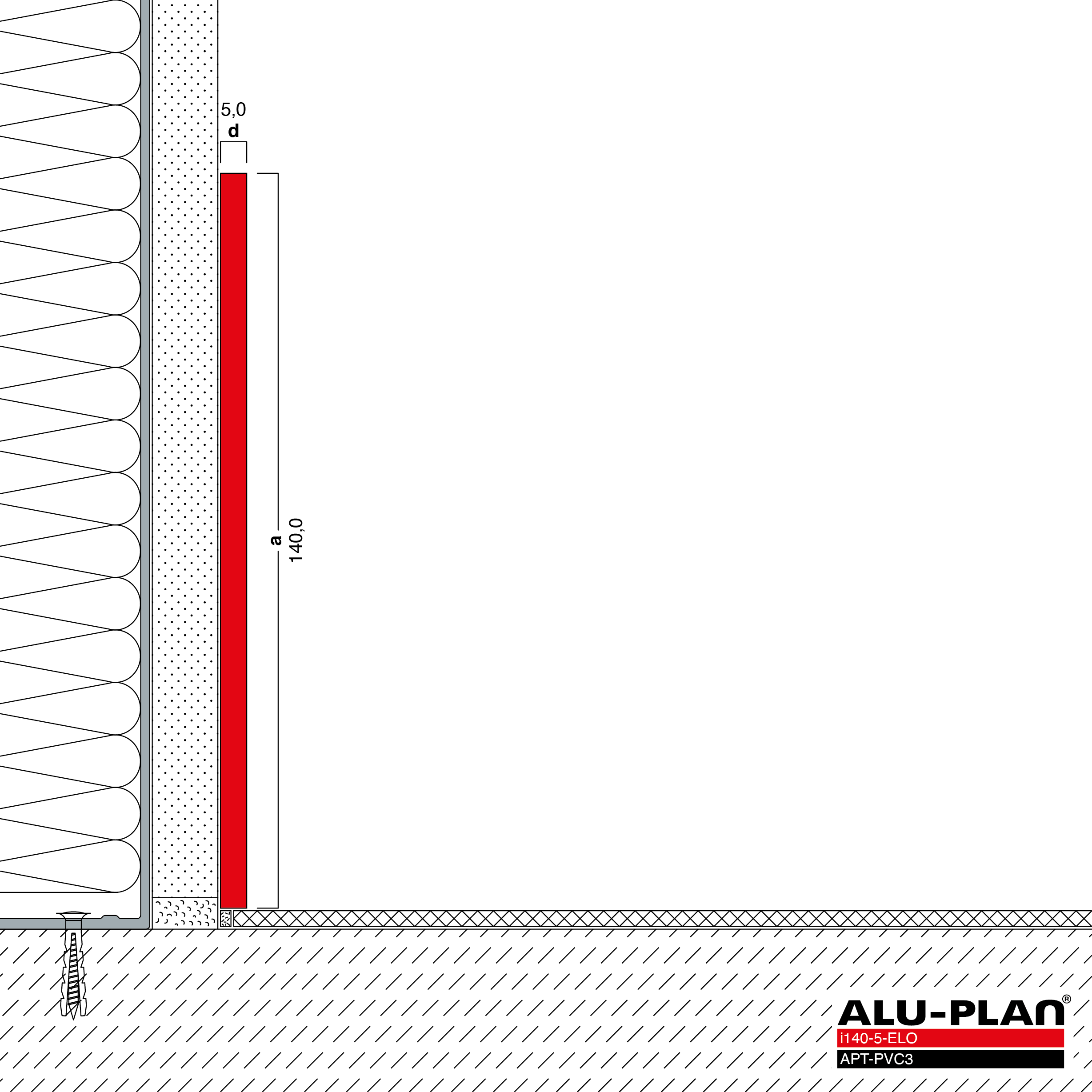 ALU-PLAN® Installation :: i140-5-ELO-APT-PVC3