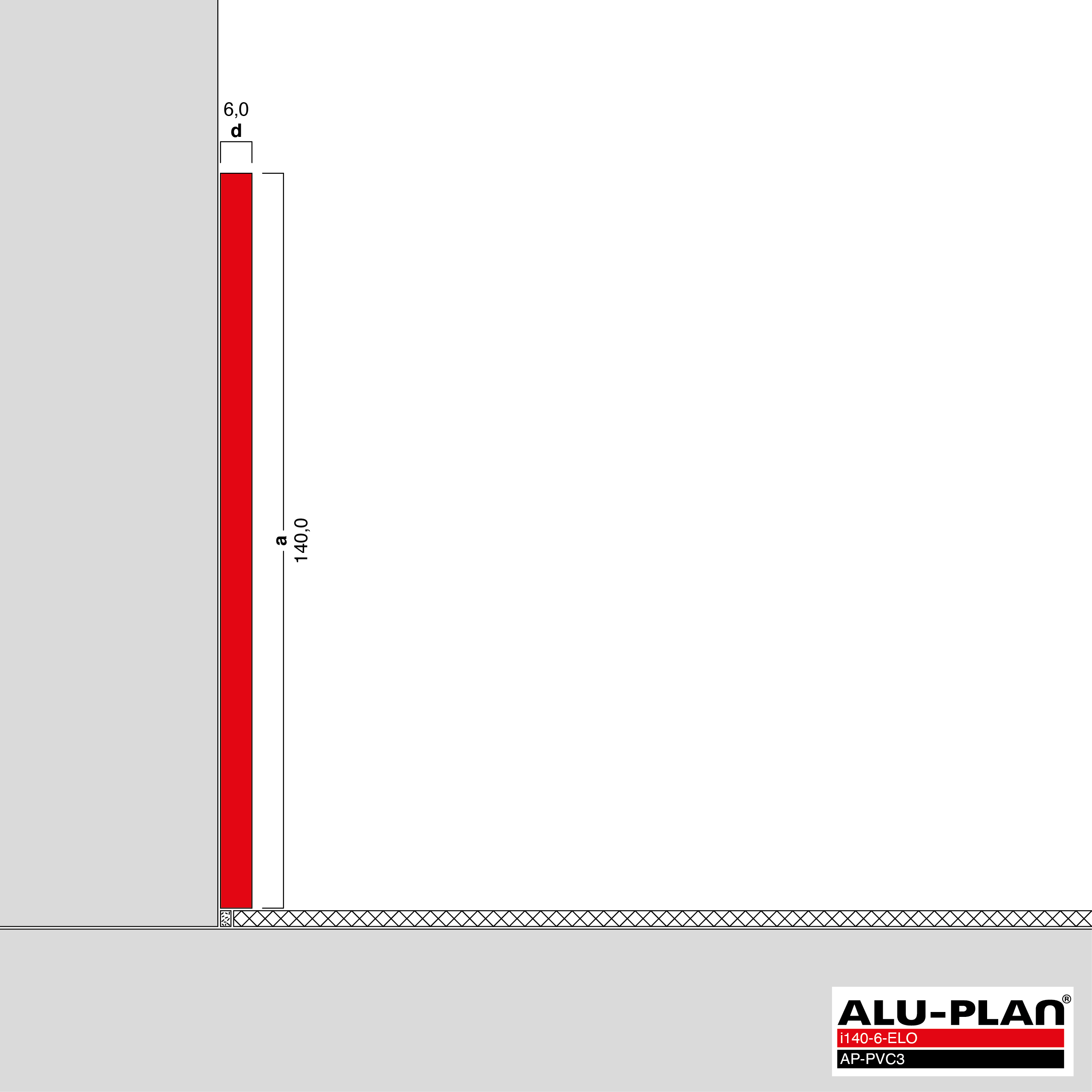 ALU-PLAN® Installation :: i140-6-ELO-AP-PVC3