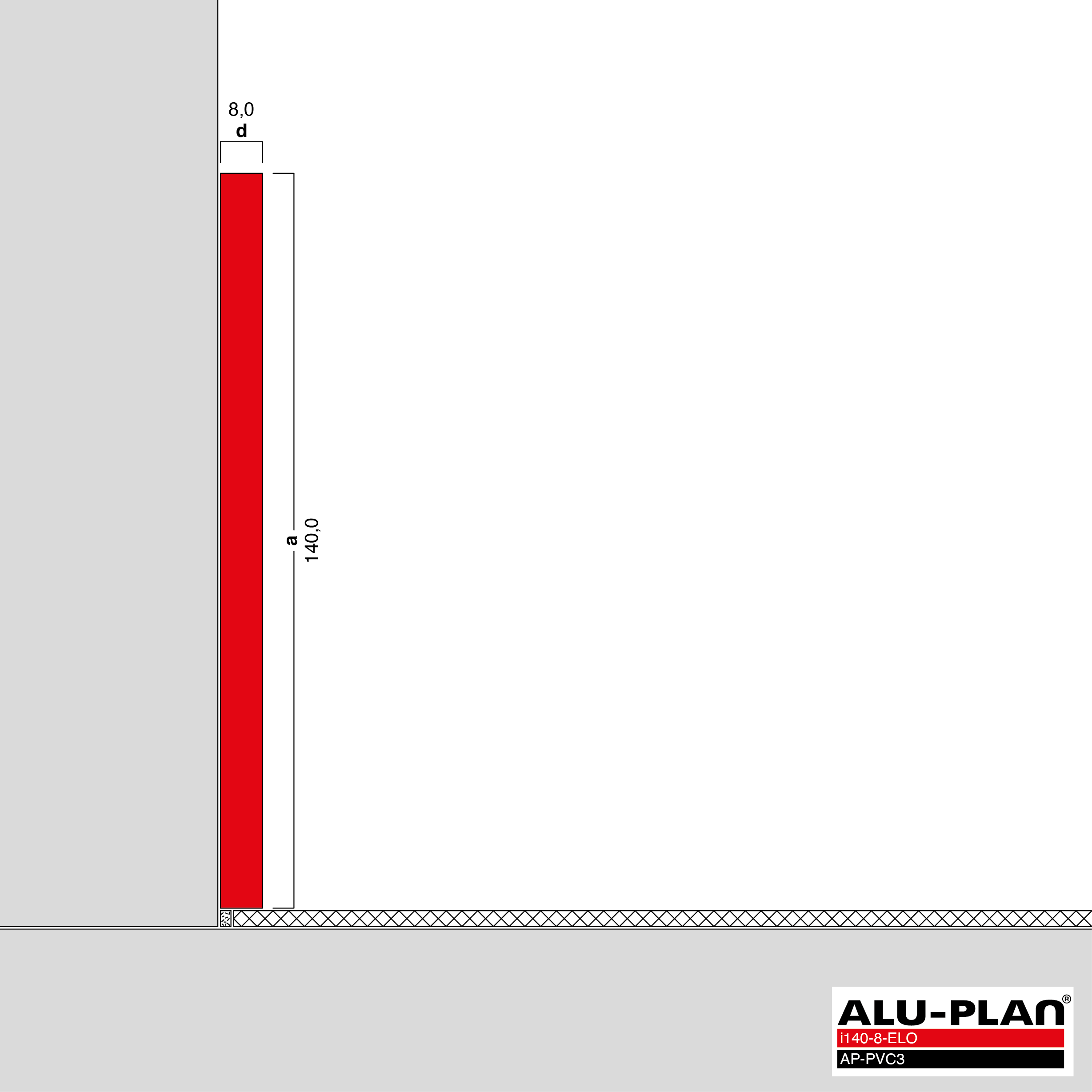 ALU-PLAN® Installation :: i140-8-ELO-AP-PVC3