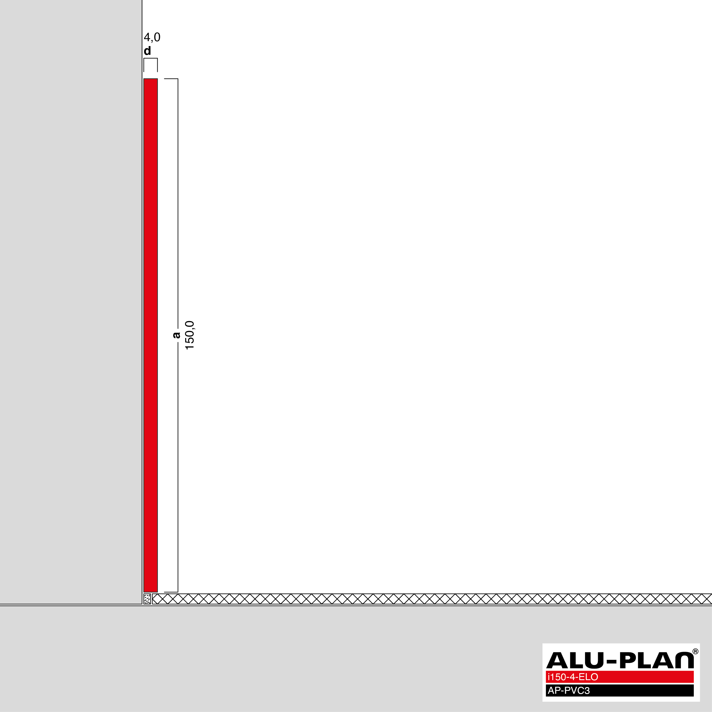 ALU-PLAN® Installation :: i150-4-ELO-AP-PVC3