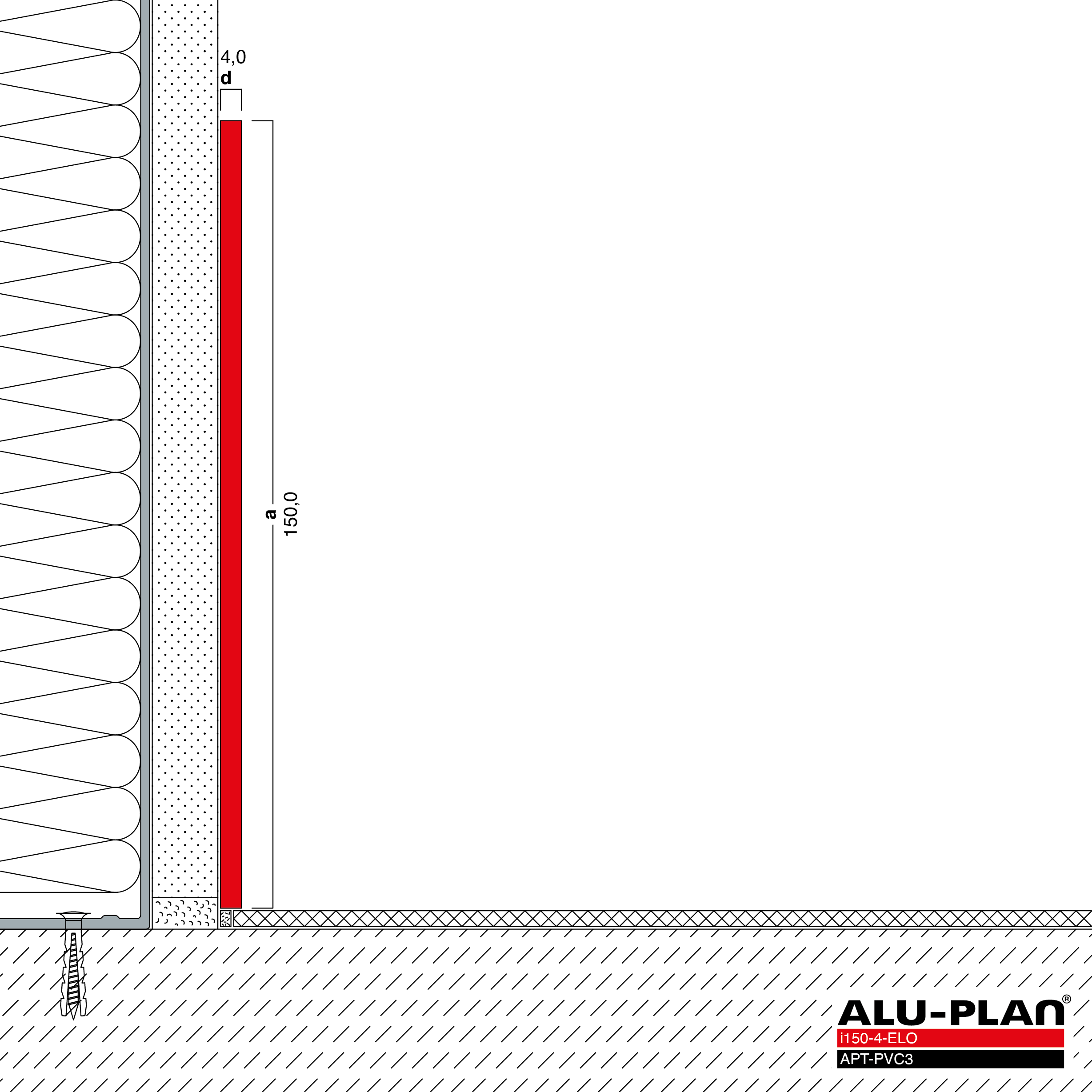 ALU-PLAN® Installation :: i150-4-ELO-APT-PVC3