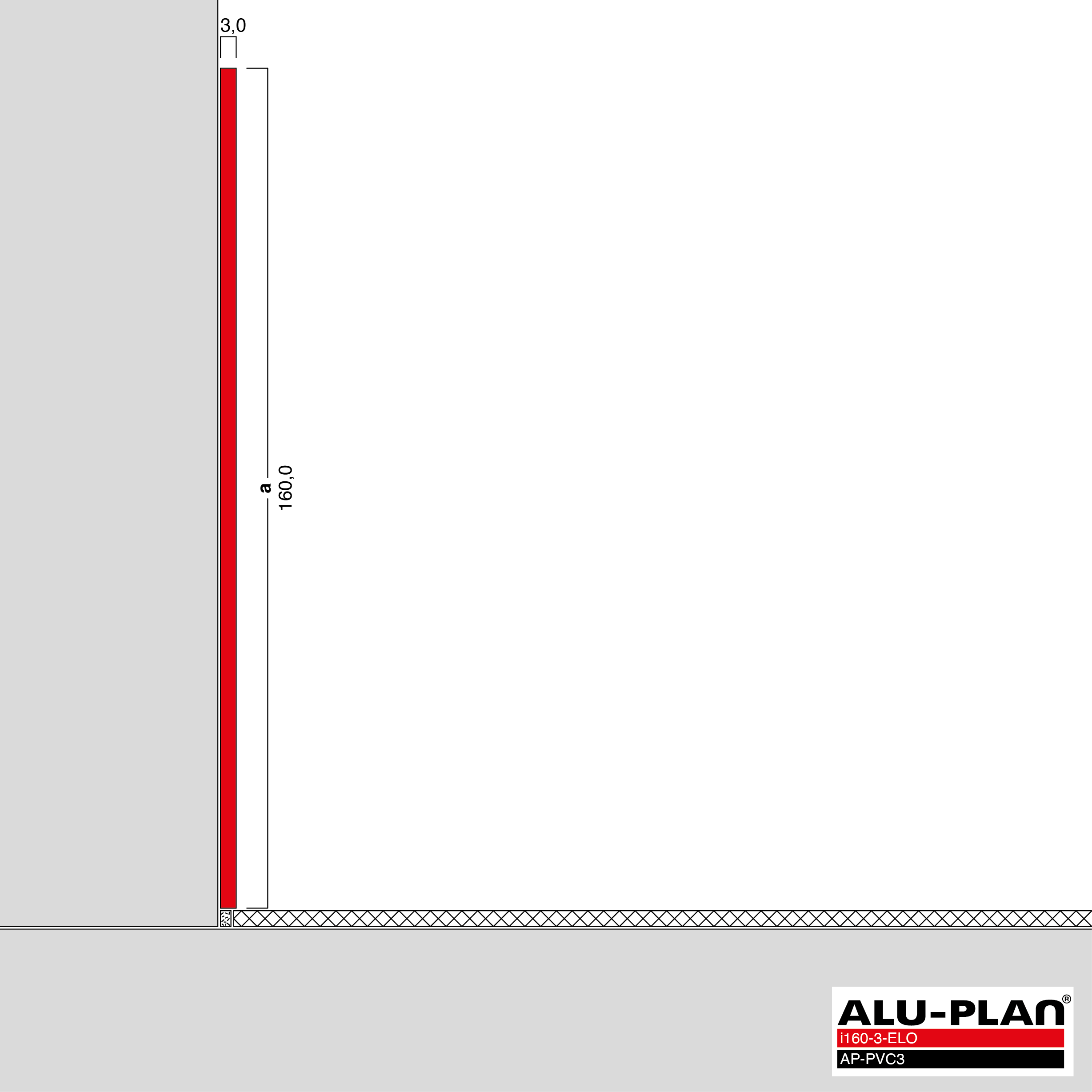 ALU-PLAN® Installation :: i160-3-ELO-AP-PVC3