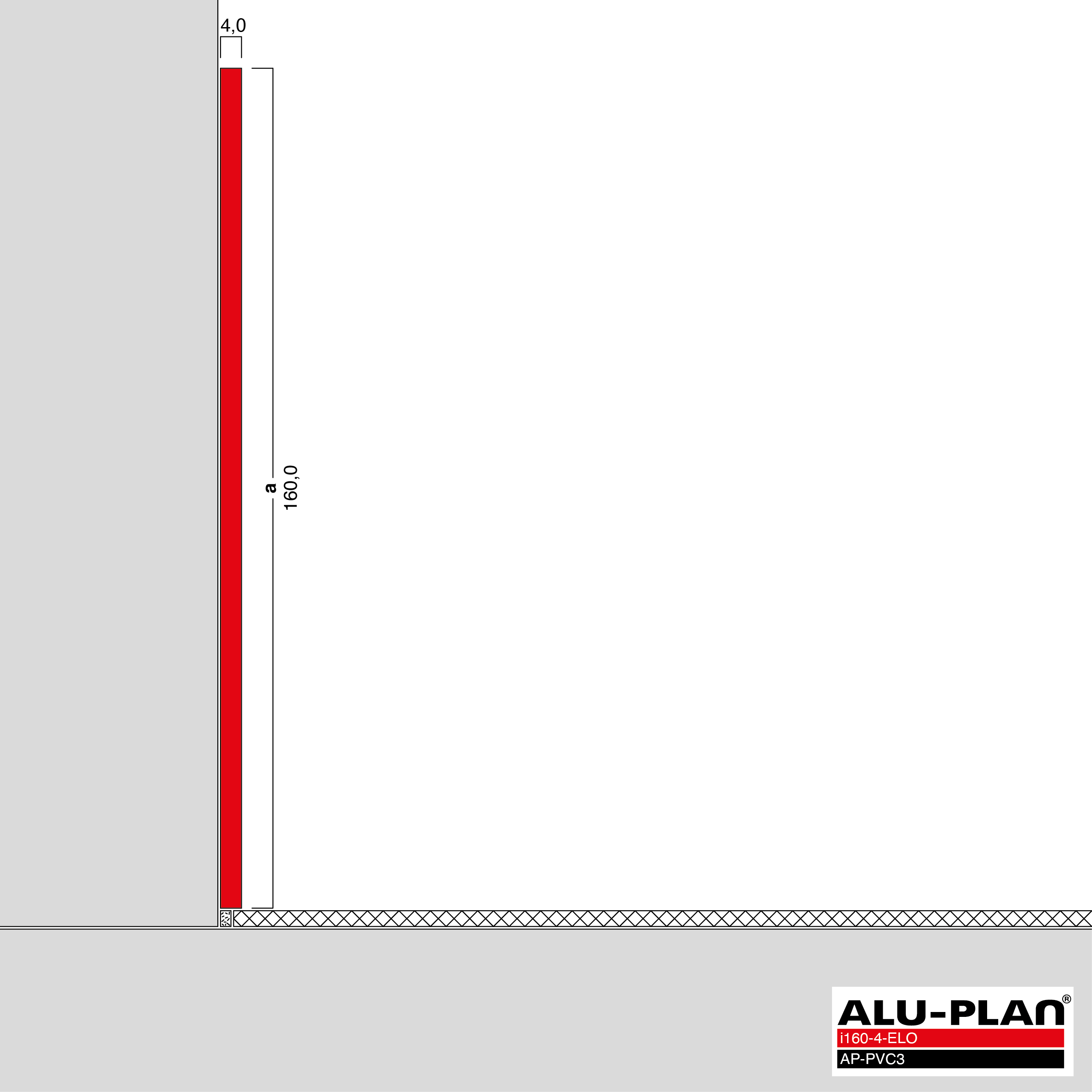ALU-PLAN® Installation :: i160-4-ELO-AP-PVC3