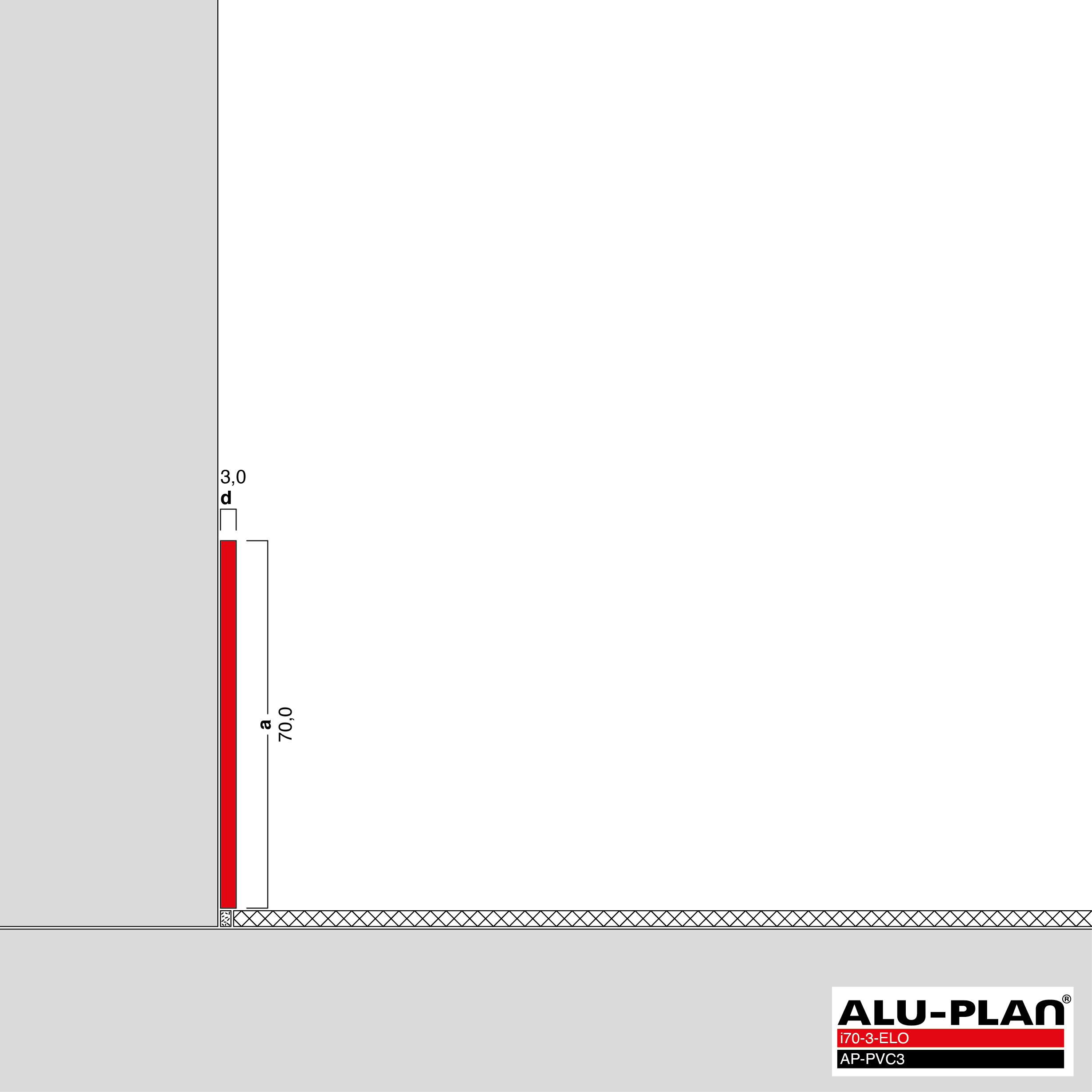 ALU-PLAN® Installation :: i70-3-ELO-AP-PVC3