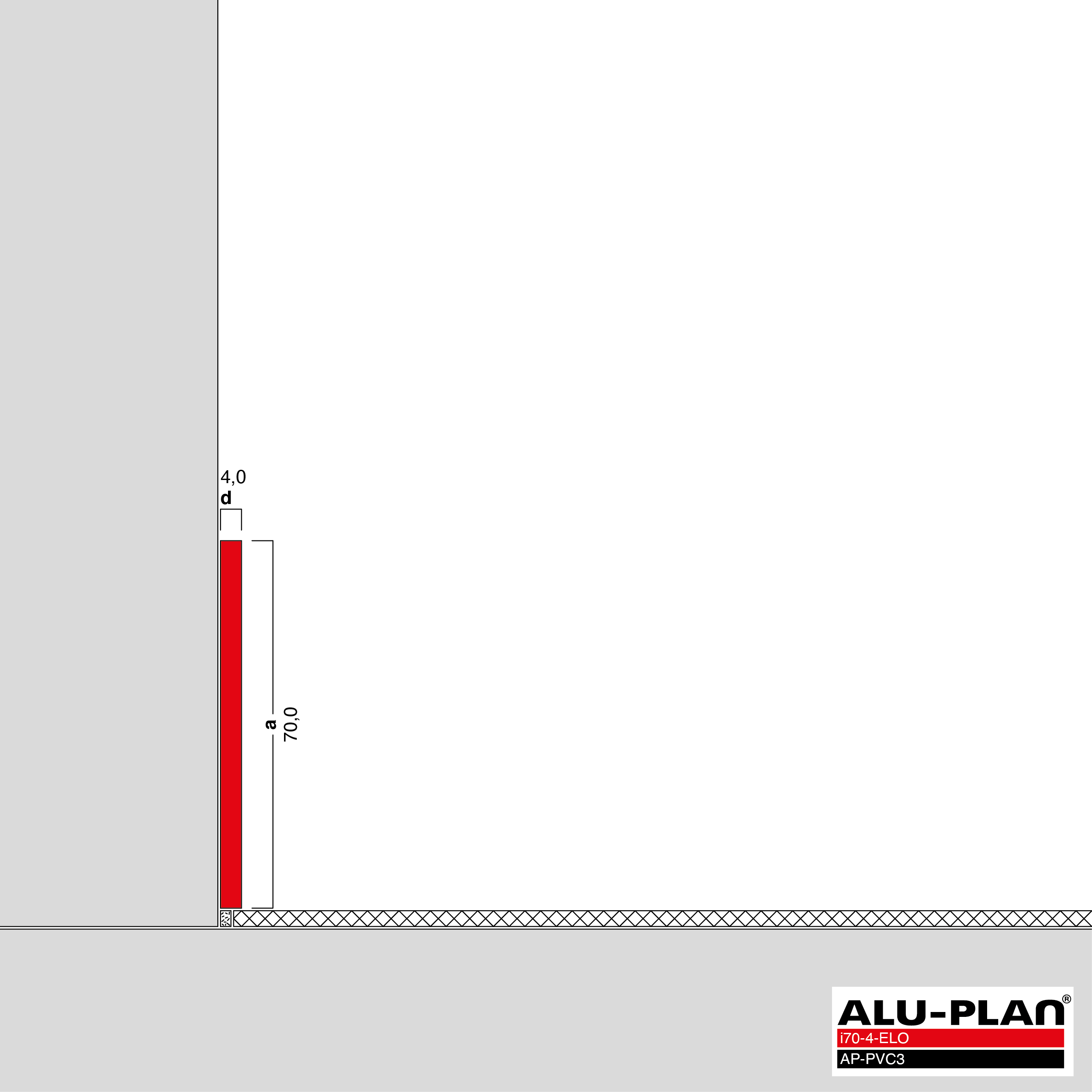 ALU-PLAN® Installation :: i70-4-ELO-AP-PVC3