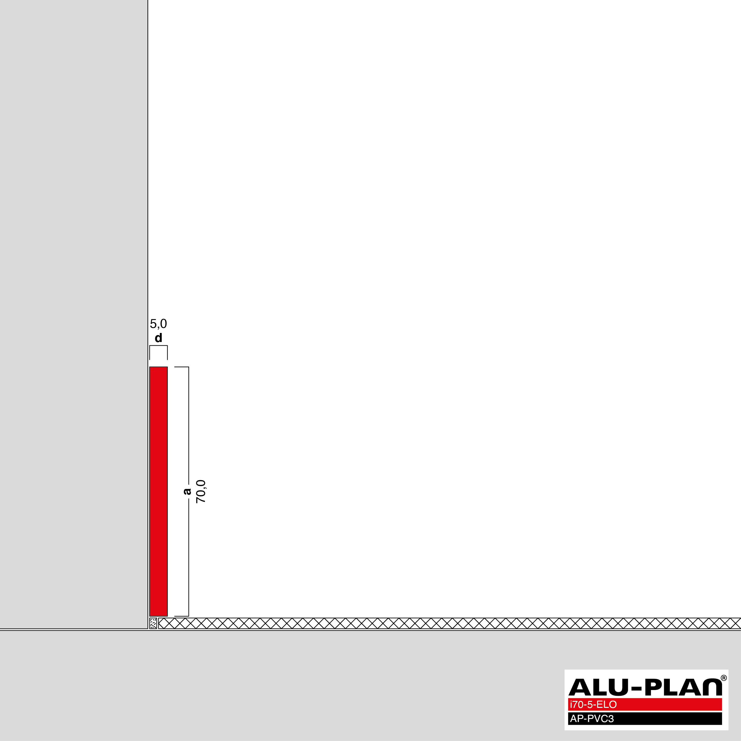 ALU-PLAN® Installation :: i70-5-ELO-AP-PVC3