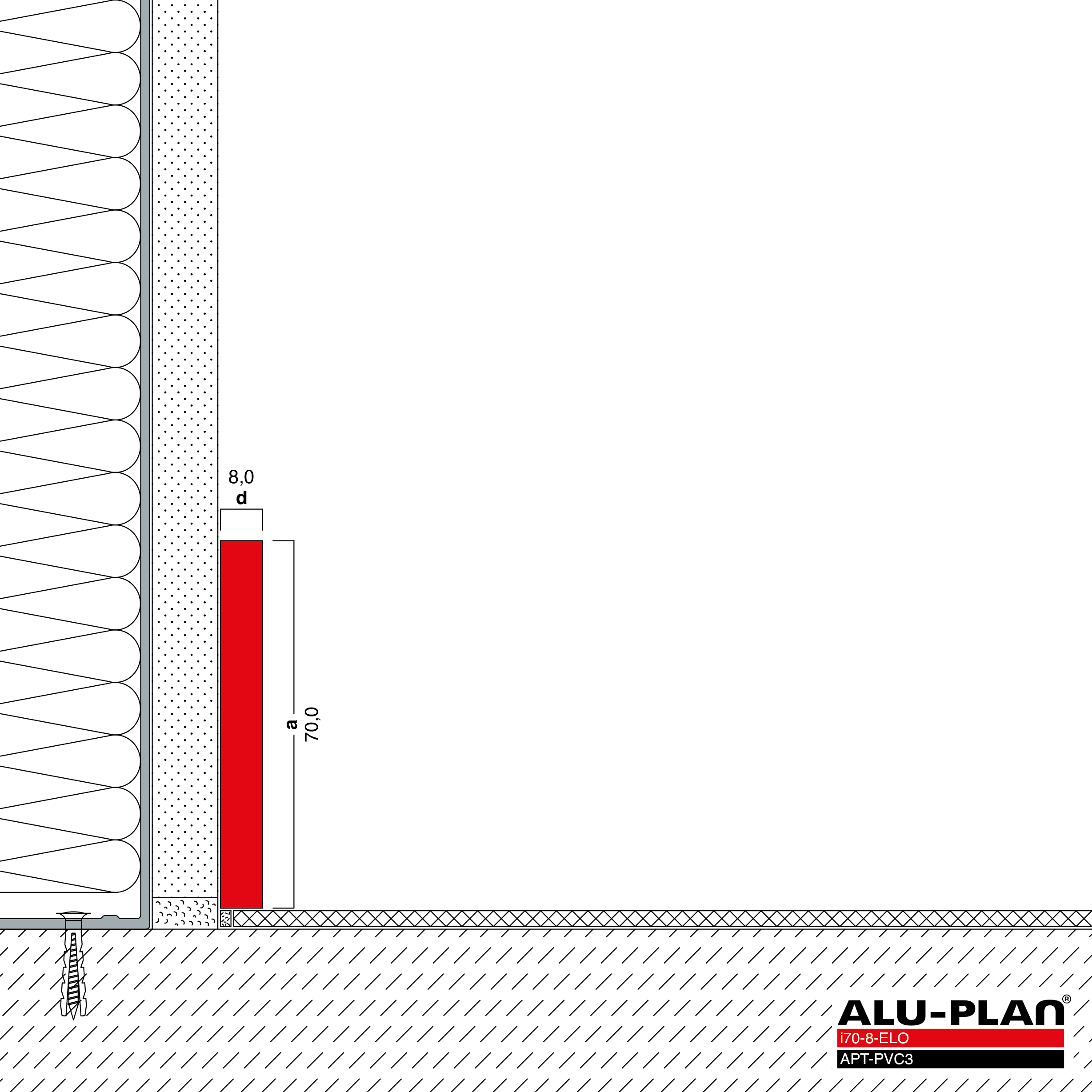 ALU-PLAN® Installation :: i70-8-ELO-APT-PVC3