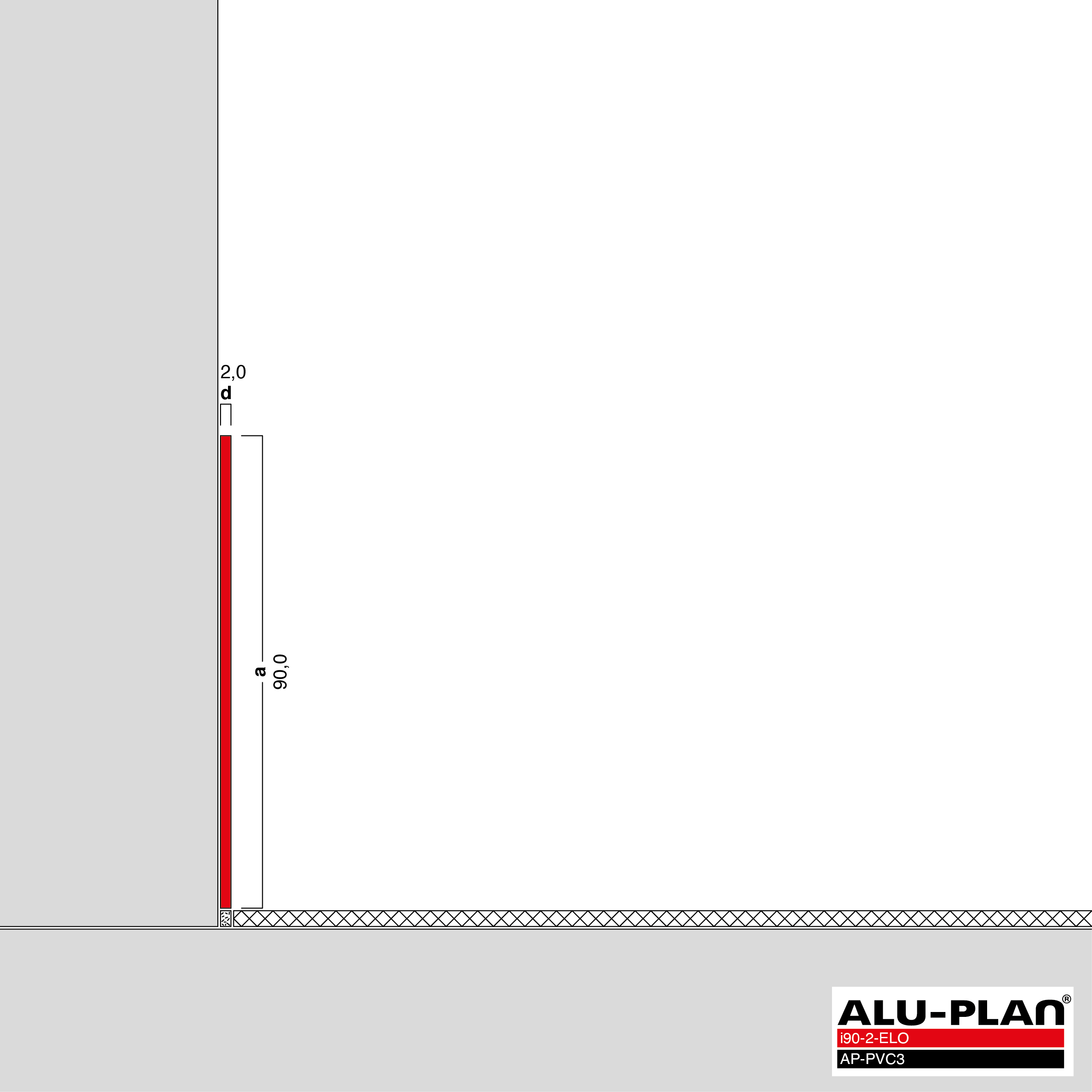 ALU-PLAN® Installation :: i90-2-ELO-AP-PVC3