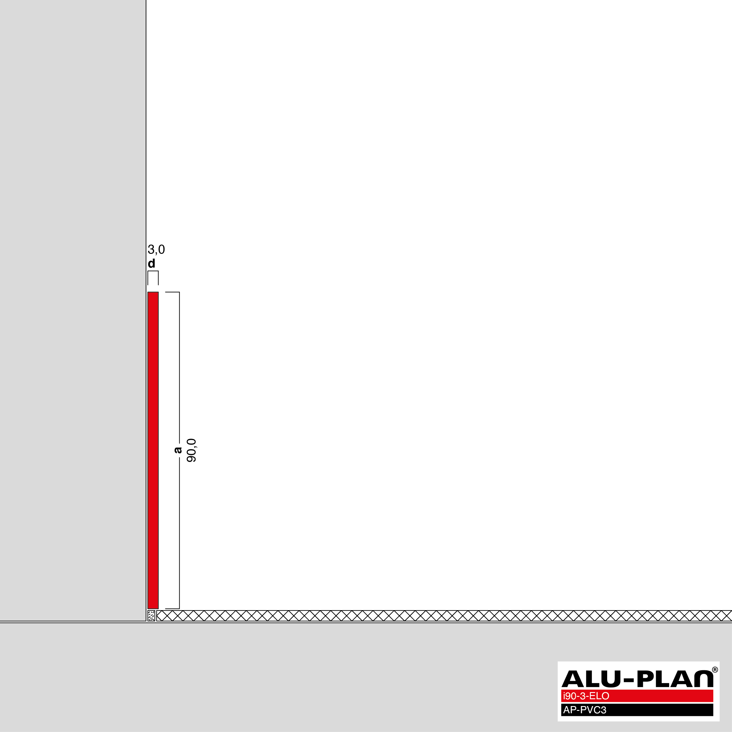 ALU-PLAN® Installation :: i90-3-ELO-AP-PVC3