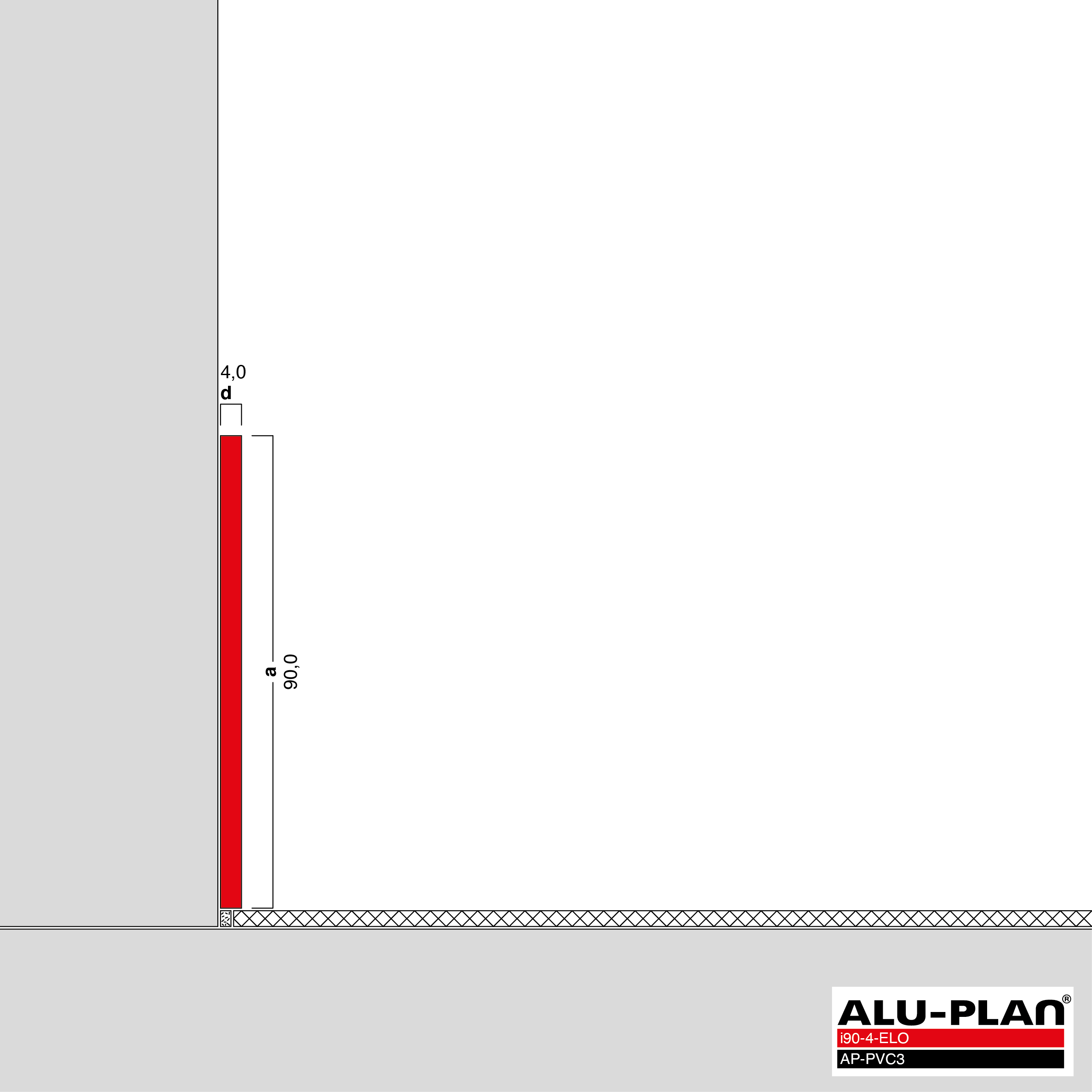 ALU-PLAN® Installation :: i90-4-ELO-AP-PVC3