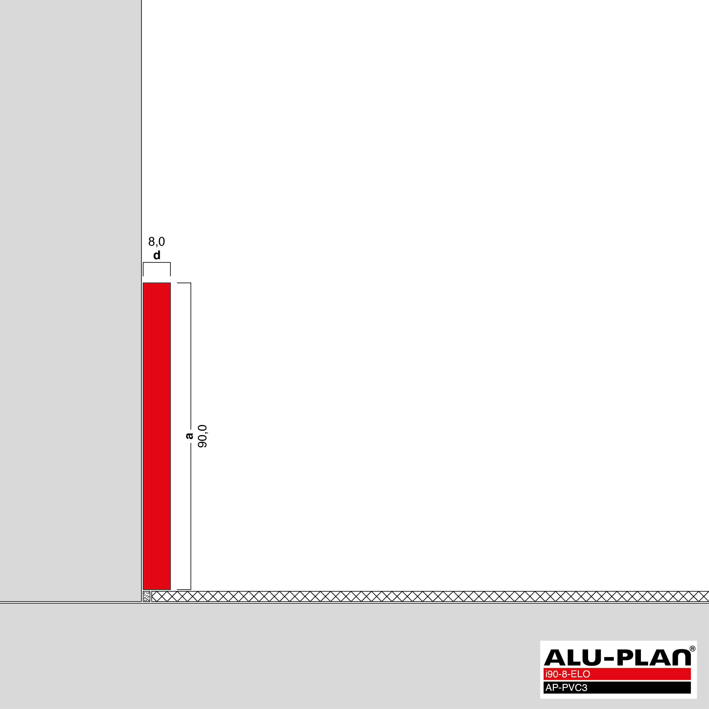 ALU-PLAN® Installation :: i90-8-ELO-AP-PVC3