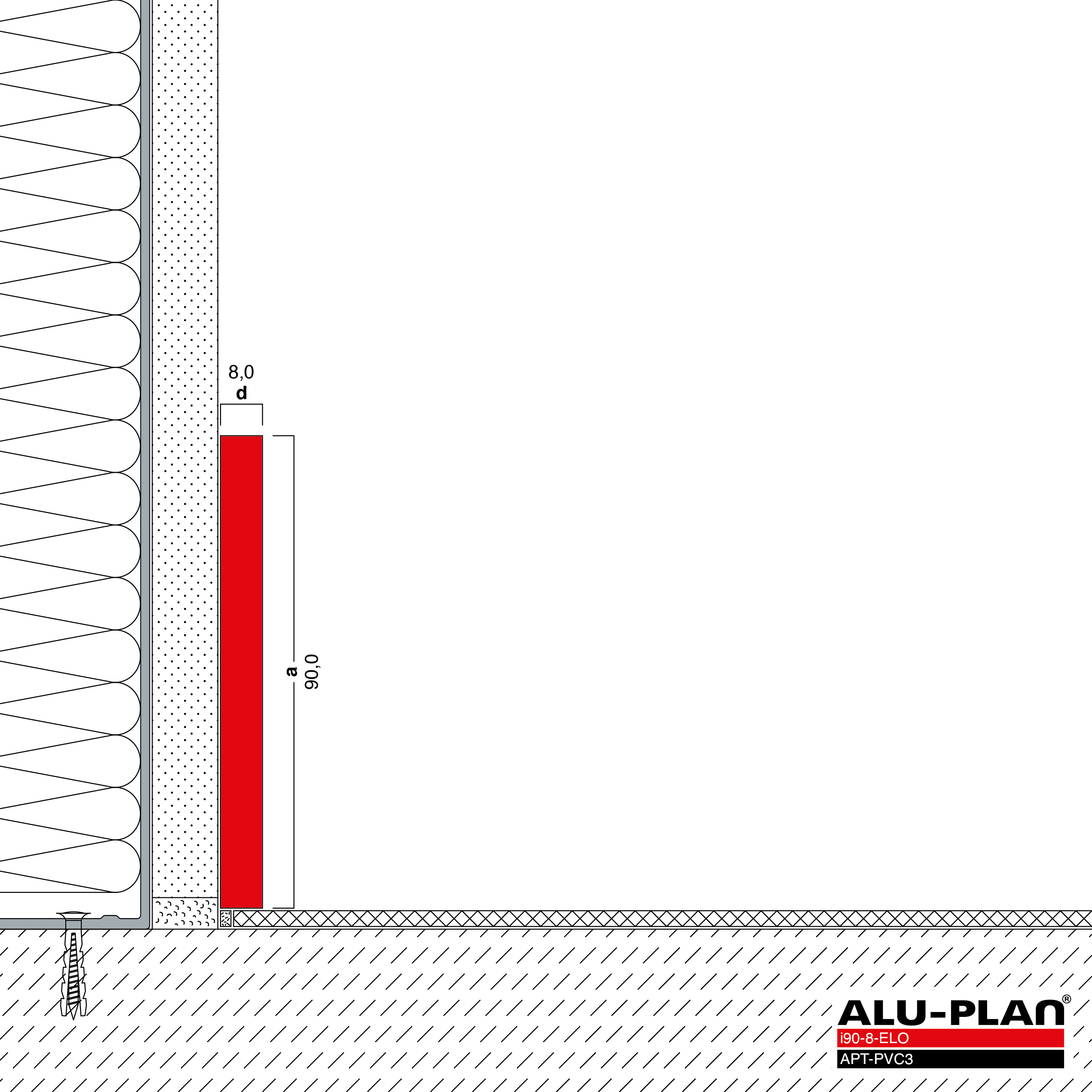 ALU-PLAN® Installation :: i90-8-ELO-APT-PVC3