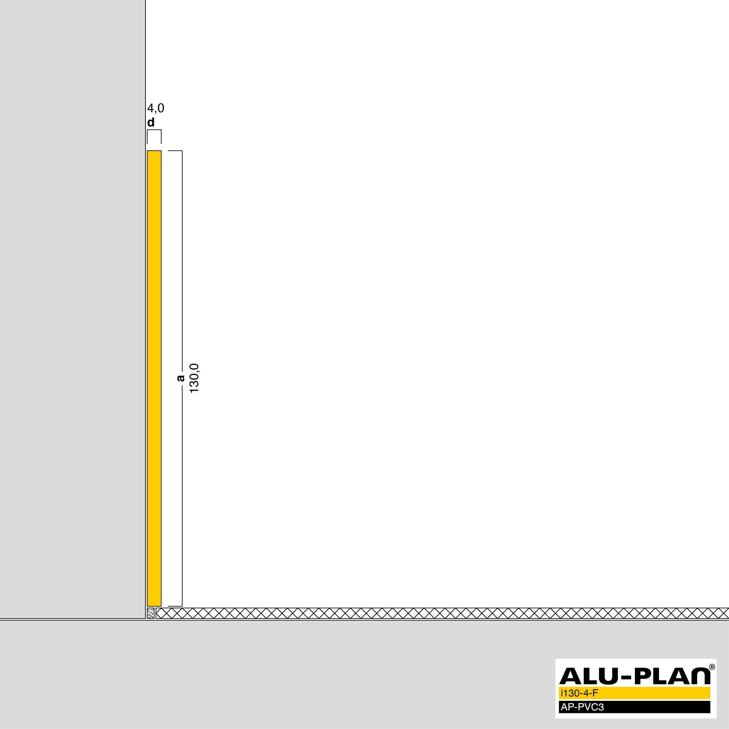 ALU-PLAN® Installation :: i130-4-F-AP-PVC3
