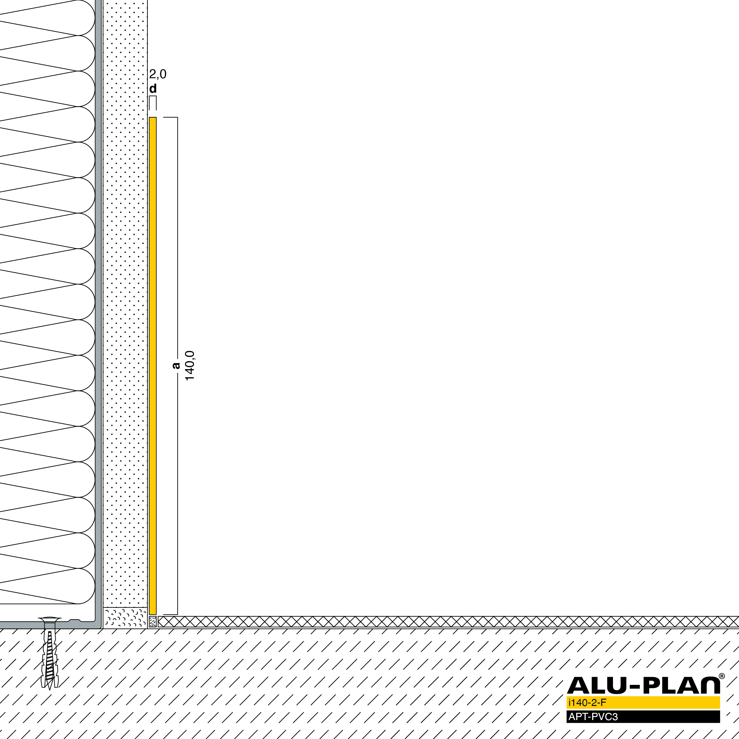ALU-PLAN® Installation :: i140-2-F-APT-PVC3