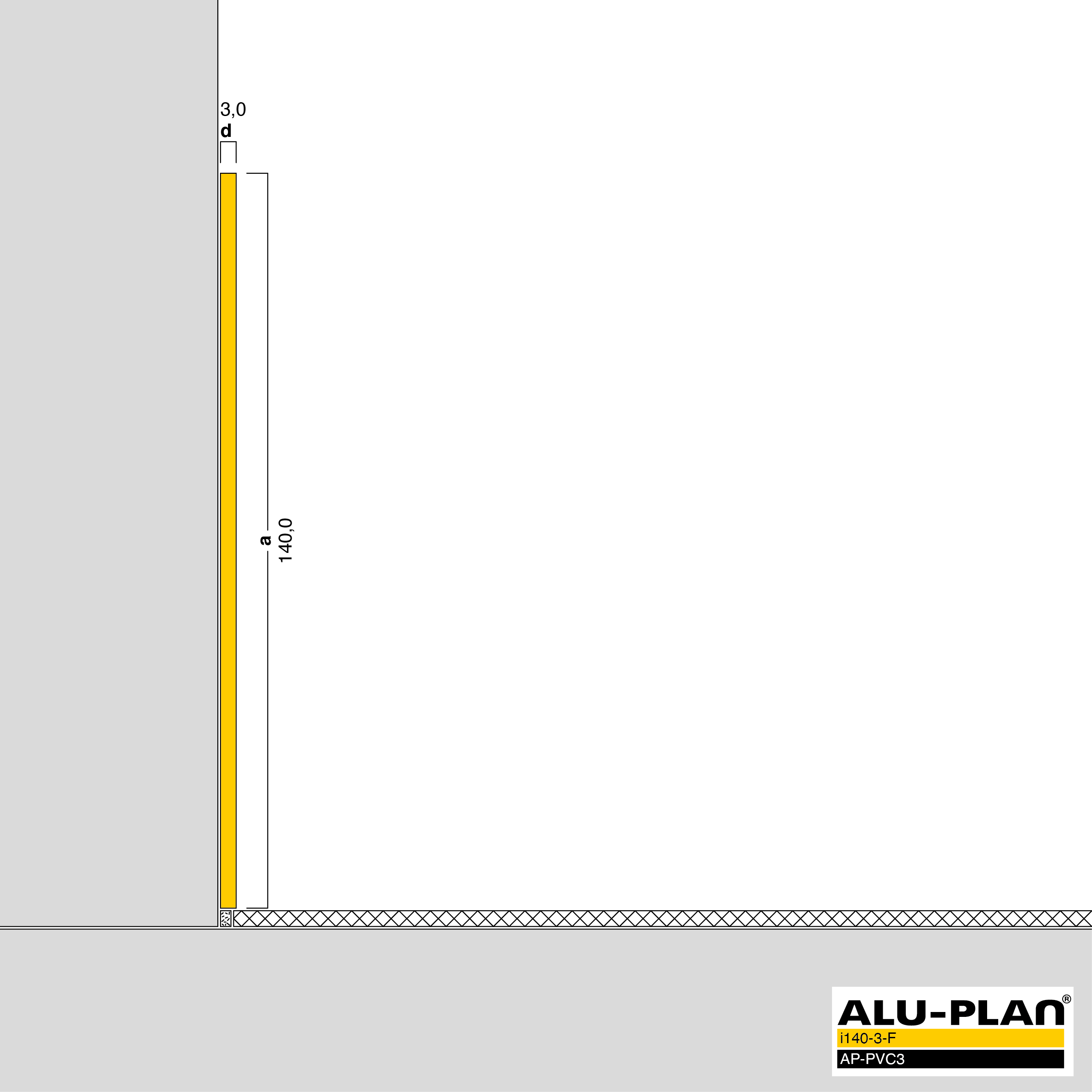 ALU-PLAN® Installation :: i140-3-F-AP-PVC3