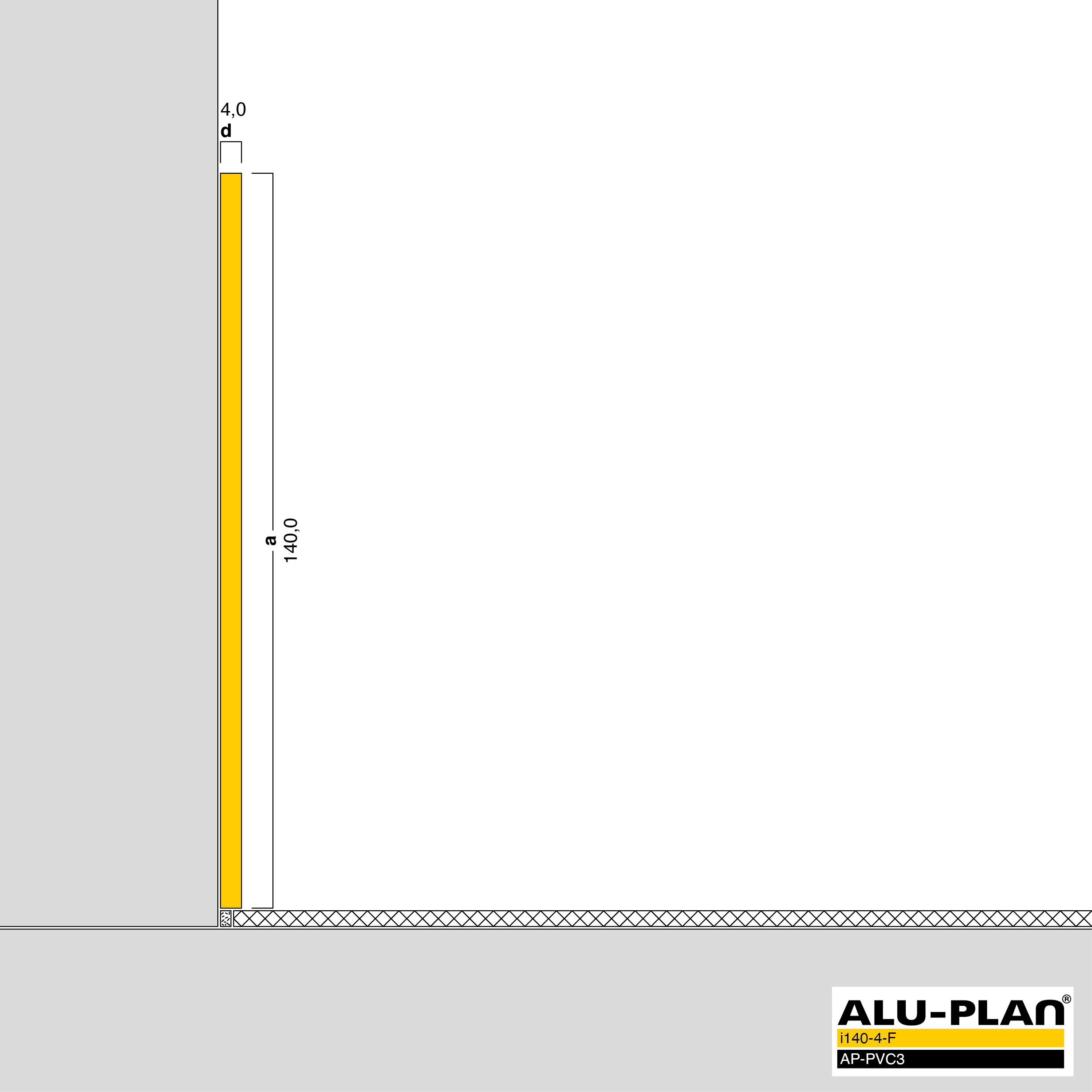ALU-PLAN® Installation :: i140-4-F-AP-PVC3