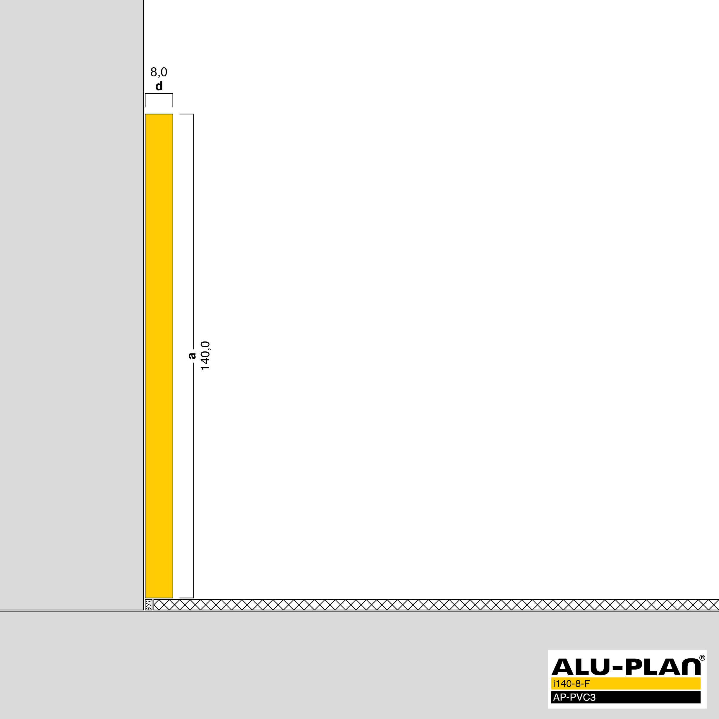 ALU-PLAN® Installation :: i140-8-F-AP-PVC3