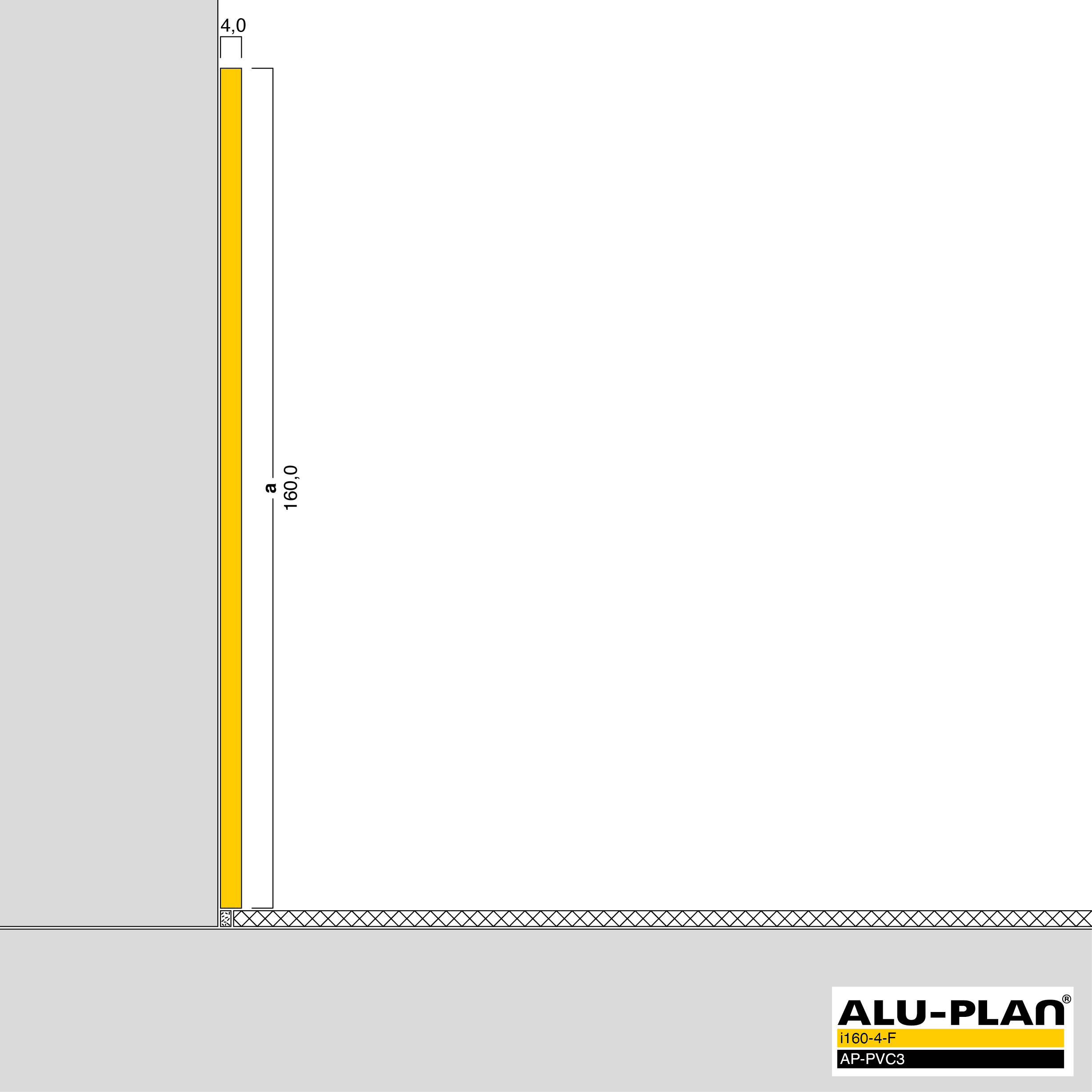 ALU-PLAN® Installation :: i160-4-F-AP-PVC3
