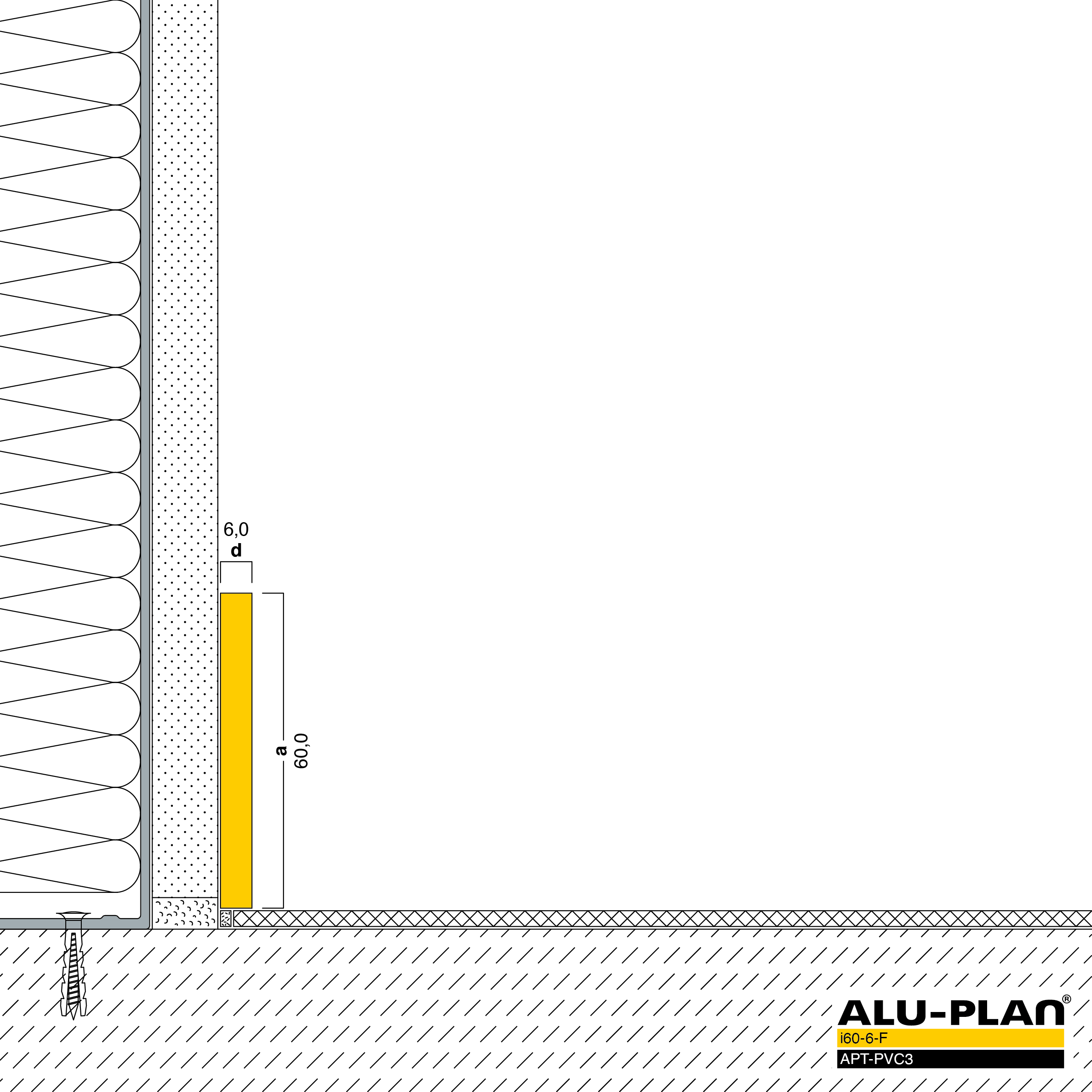 ALU-PLAN® Installation :: i60-6-F-APT-PVC3