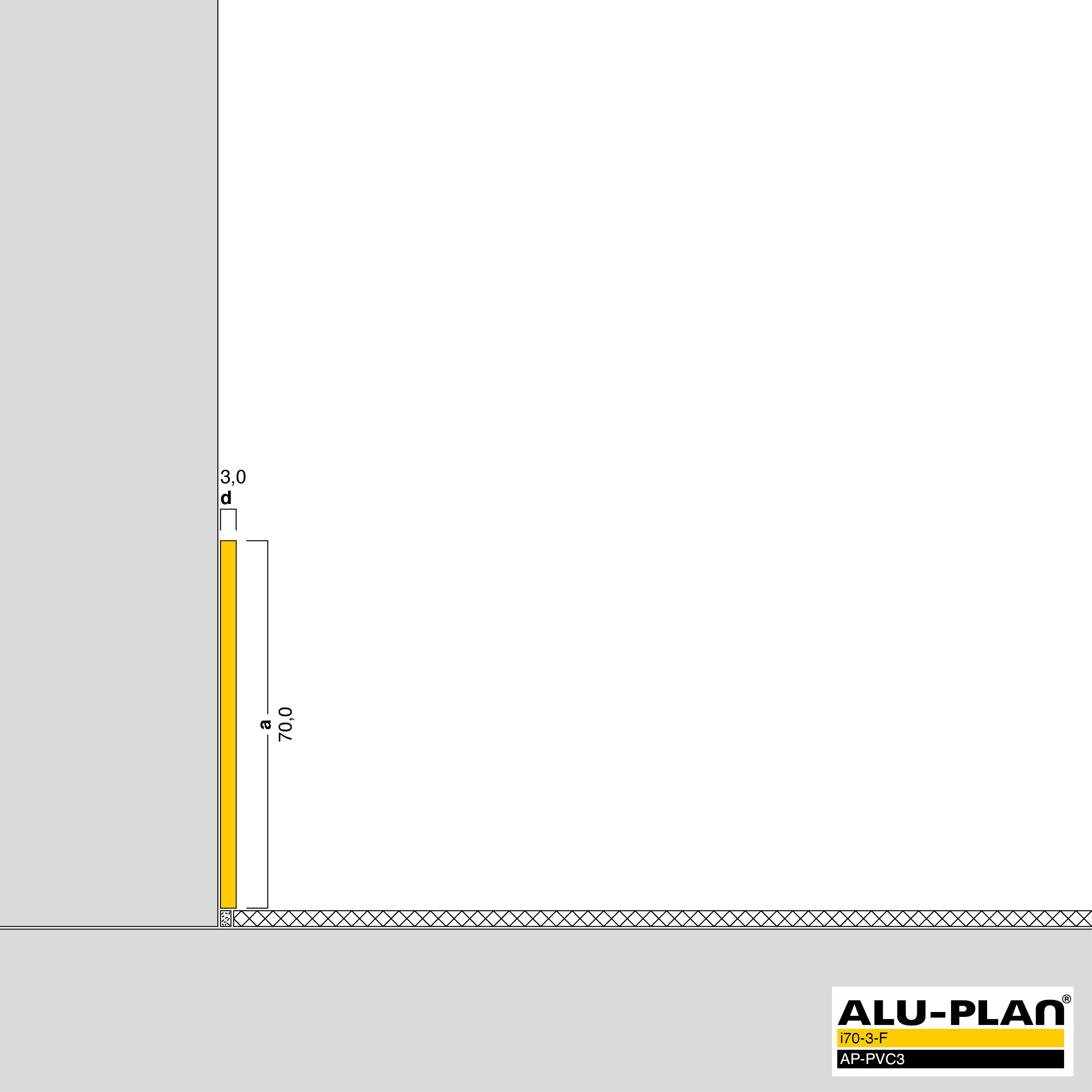 ALU-PLAN® Installation :: i70-3-F-AP-PVC3