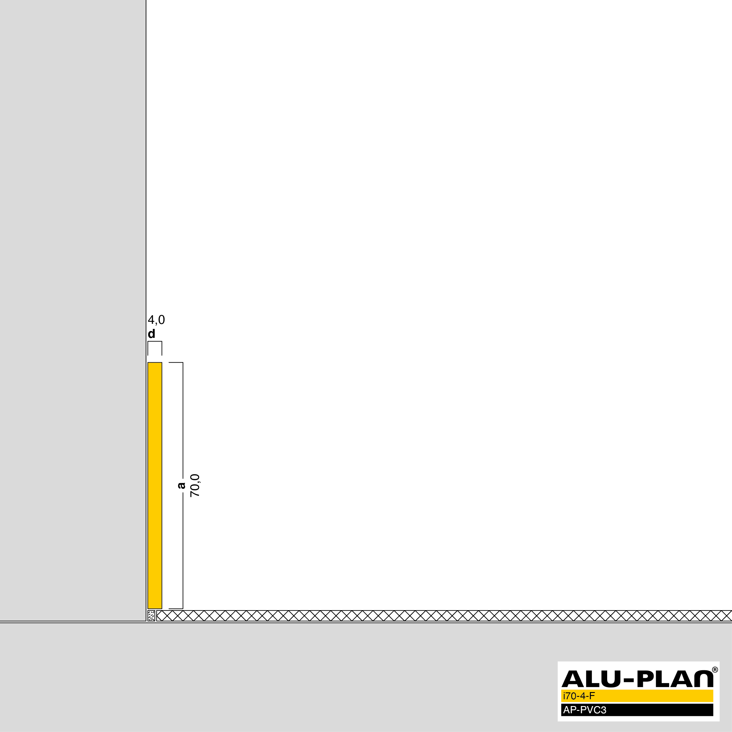 ALU-PLAN® Installation :: i70-4-F-AP-PVC3