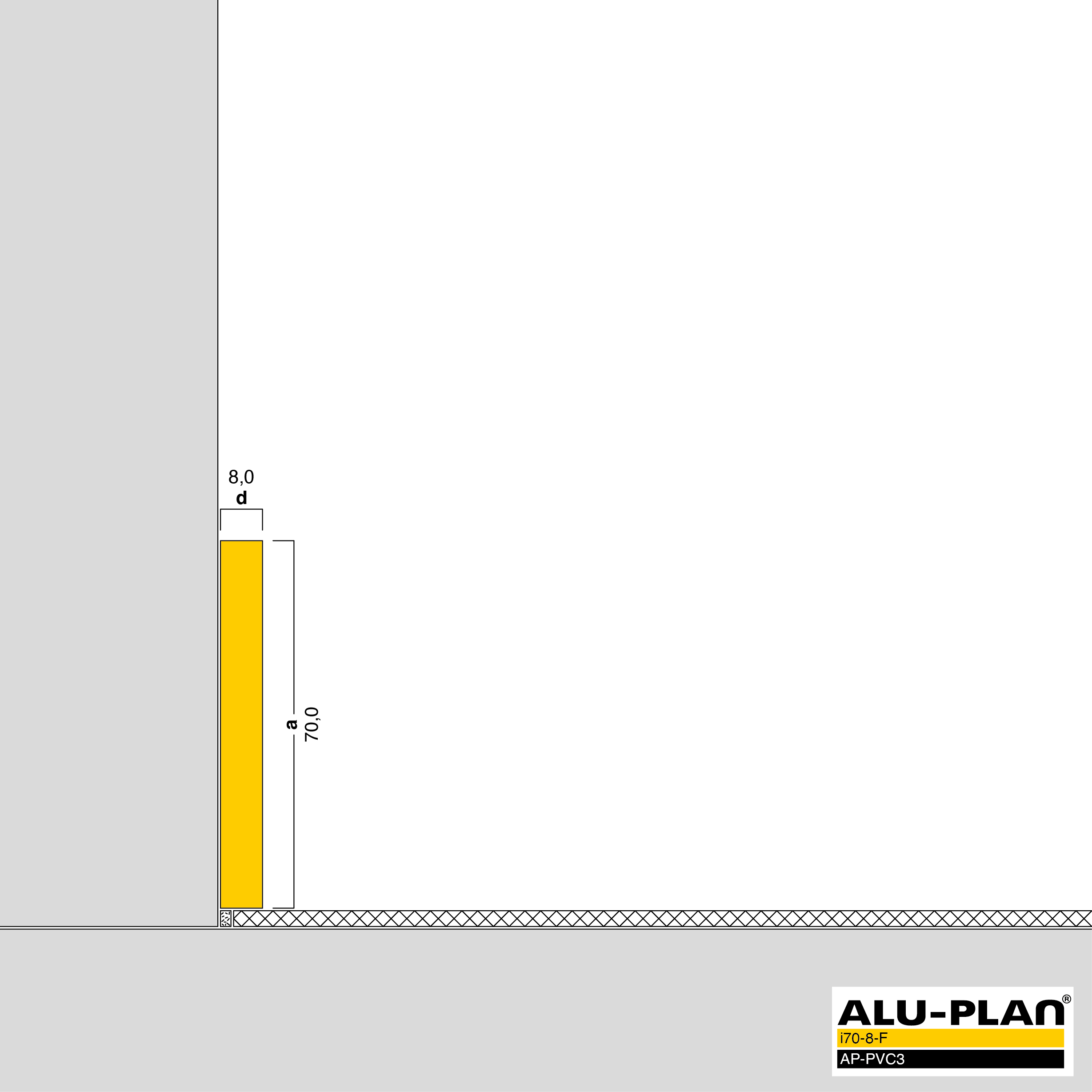 ALU-PLAN® Installation :: i70-8-F-AP-PVC3