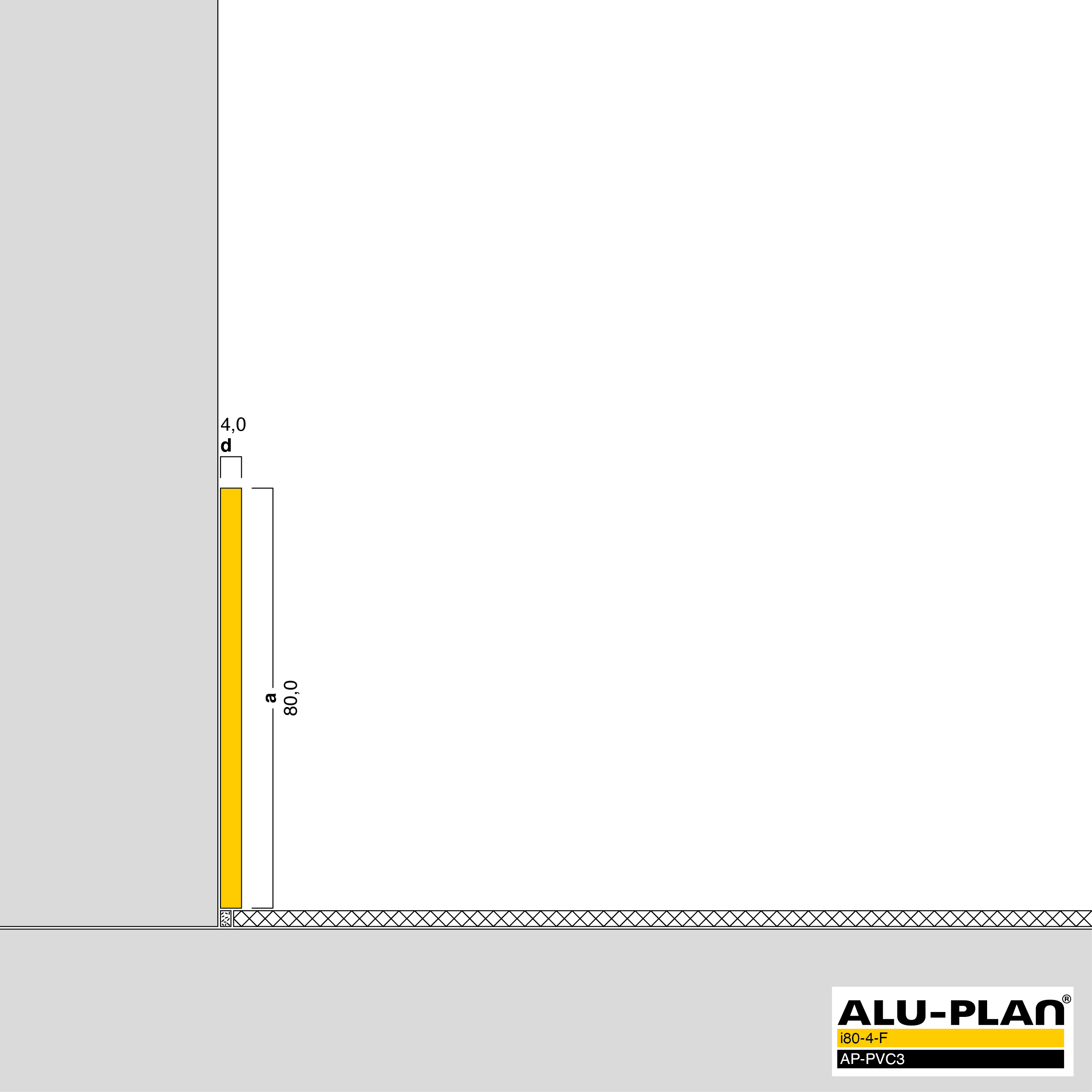 ALU-PLAN® Installation :: i80-4-F-AP-PVC3