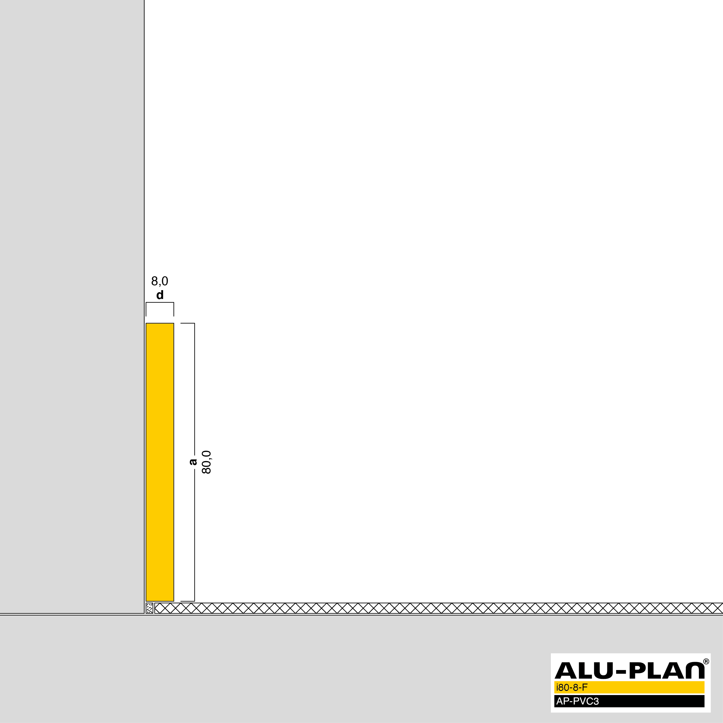 ALU-PLAN® Installation :: i80-8-F-AP-PVC3