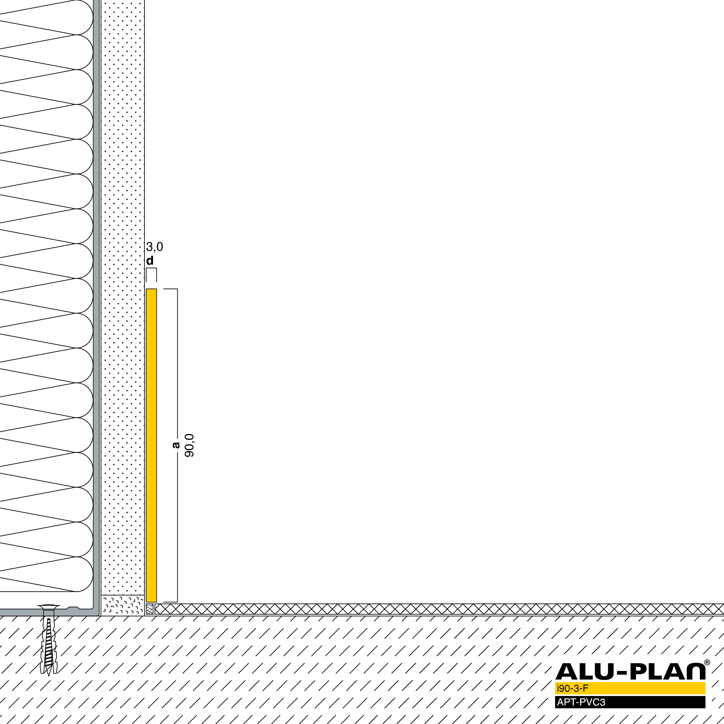 ALU-PLAN® Installation :: i90-3-F-APT-PVC3