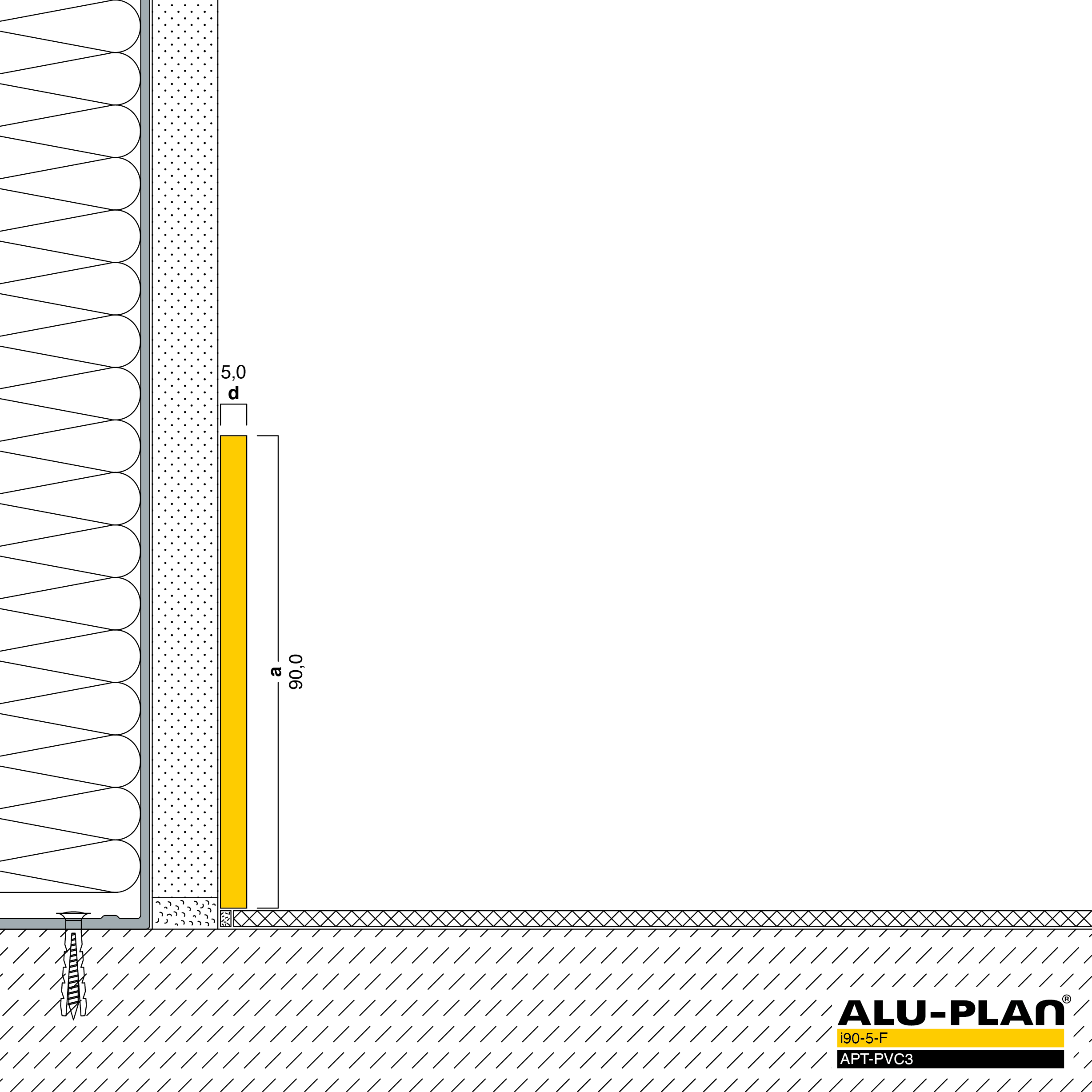 ALU-PLAN® Installation :: i90-5-F-APT-PVC3