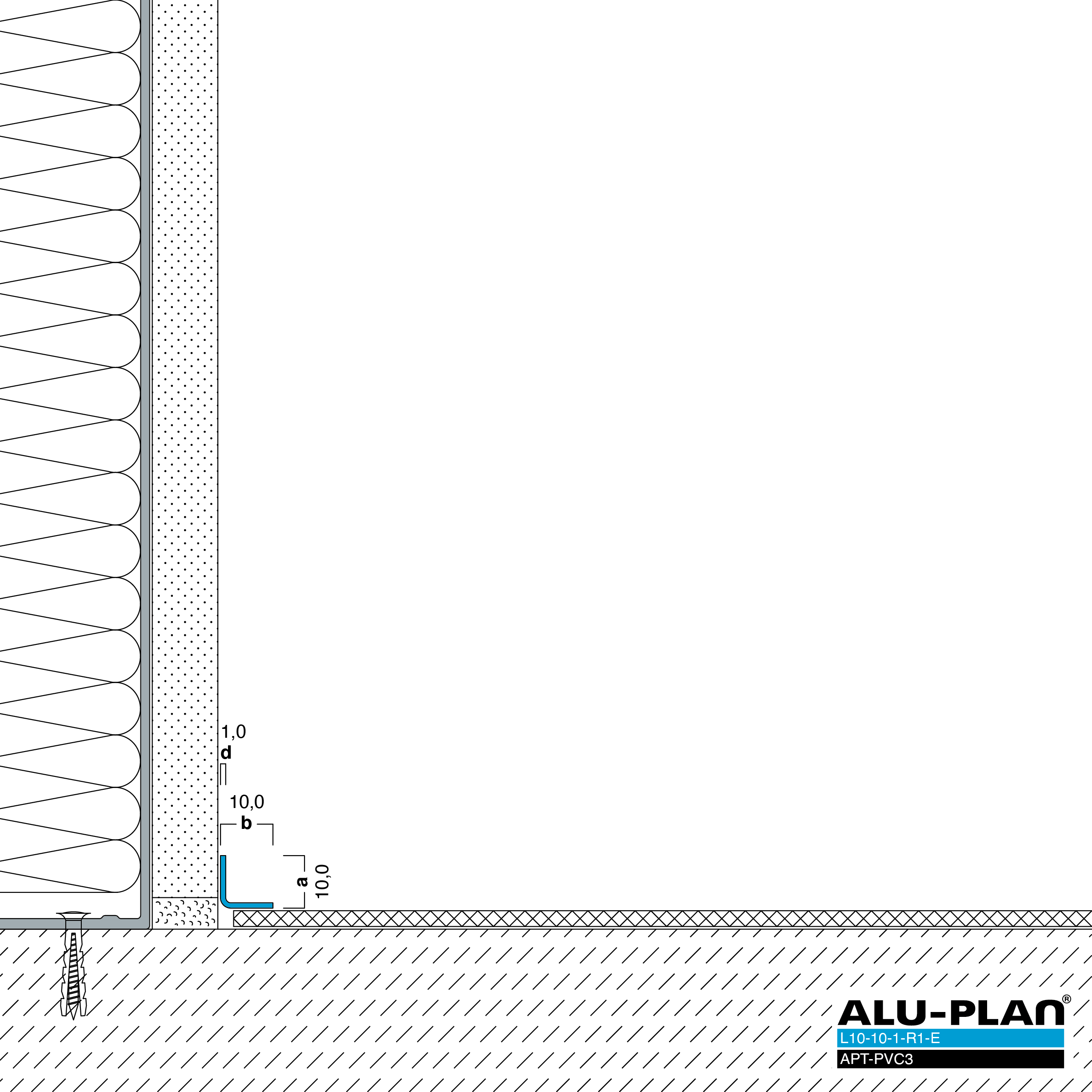 ALU-PLAN® Installation :: L10-10-1-R1-E-APT-PVC3