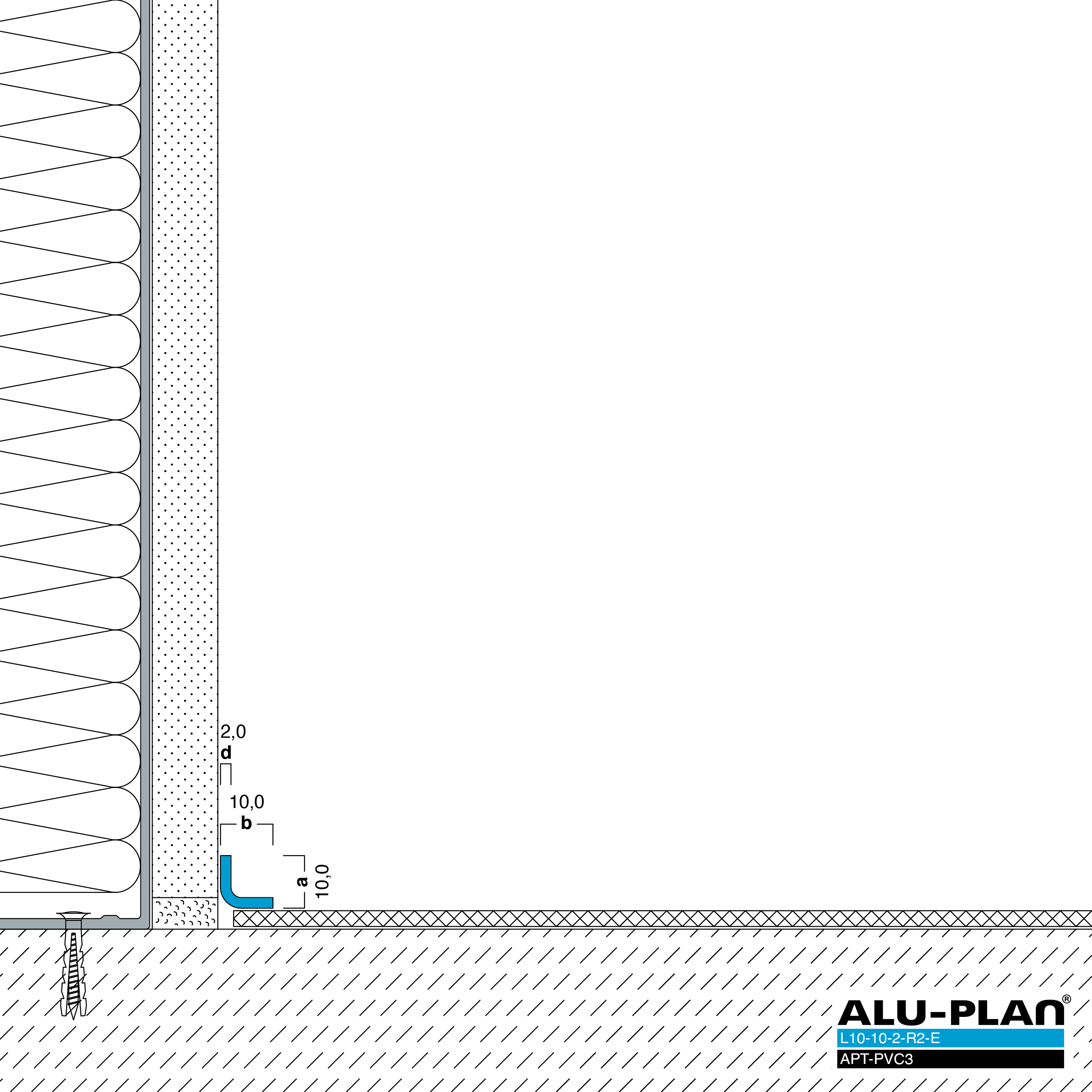 ALU-PLAN® Installation :: L10-10-2-R2-E-APT-PVC3
