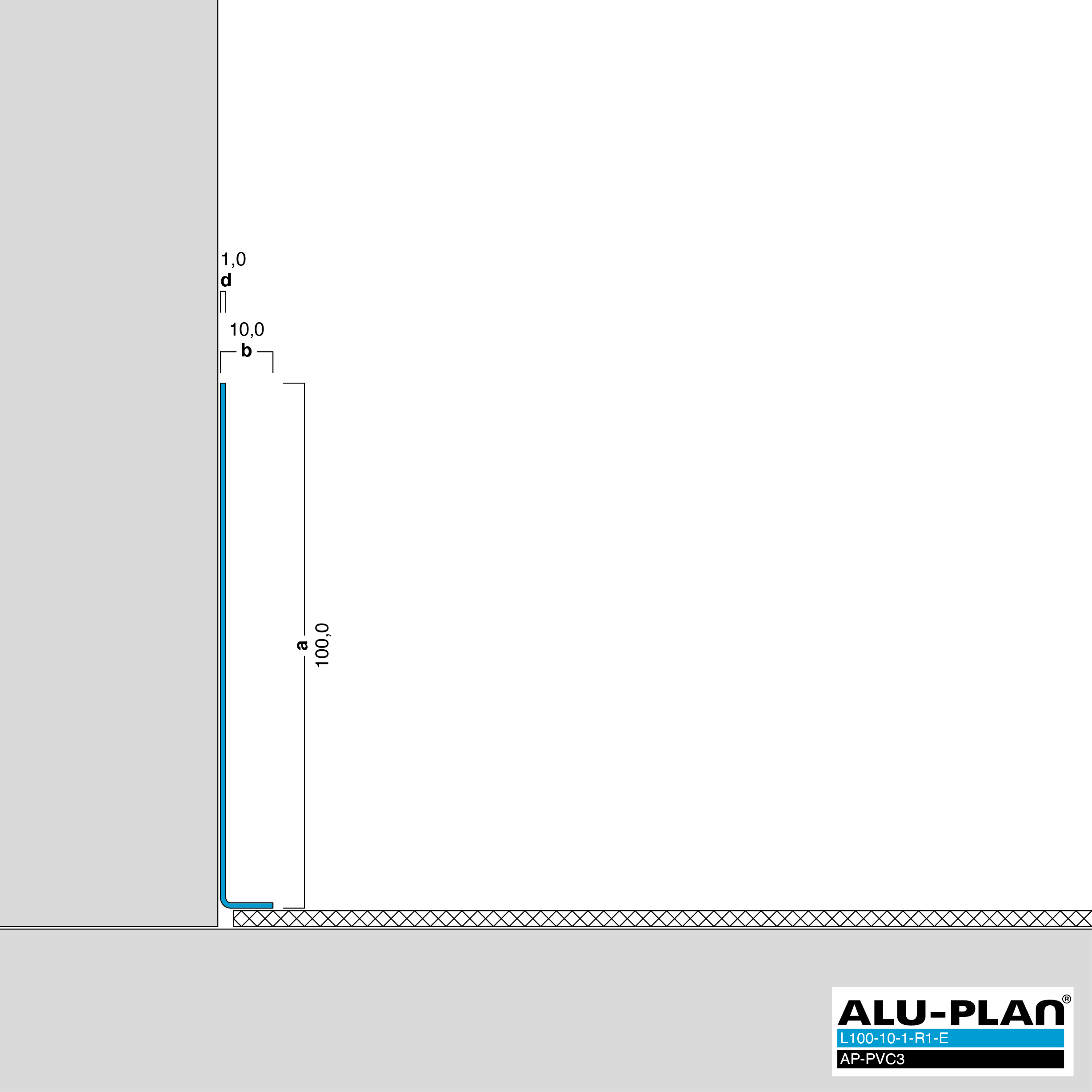 ALU-PLAN® Installation :: L100-10-1-R1-E-AP-PVC3