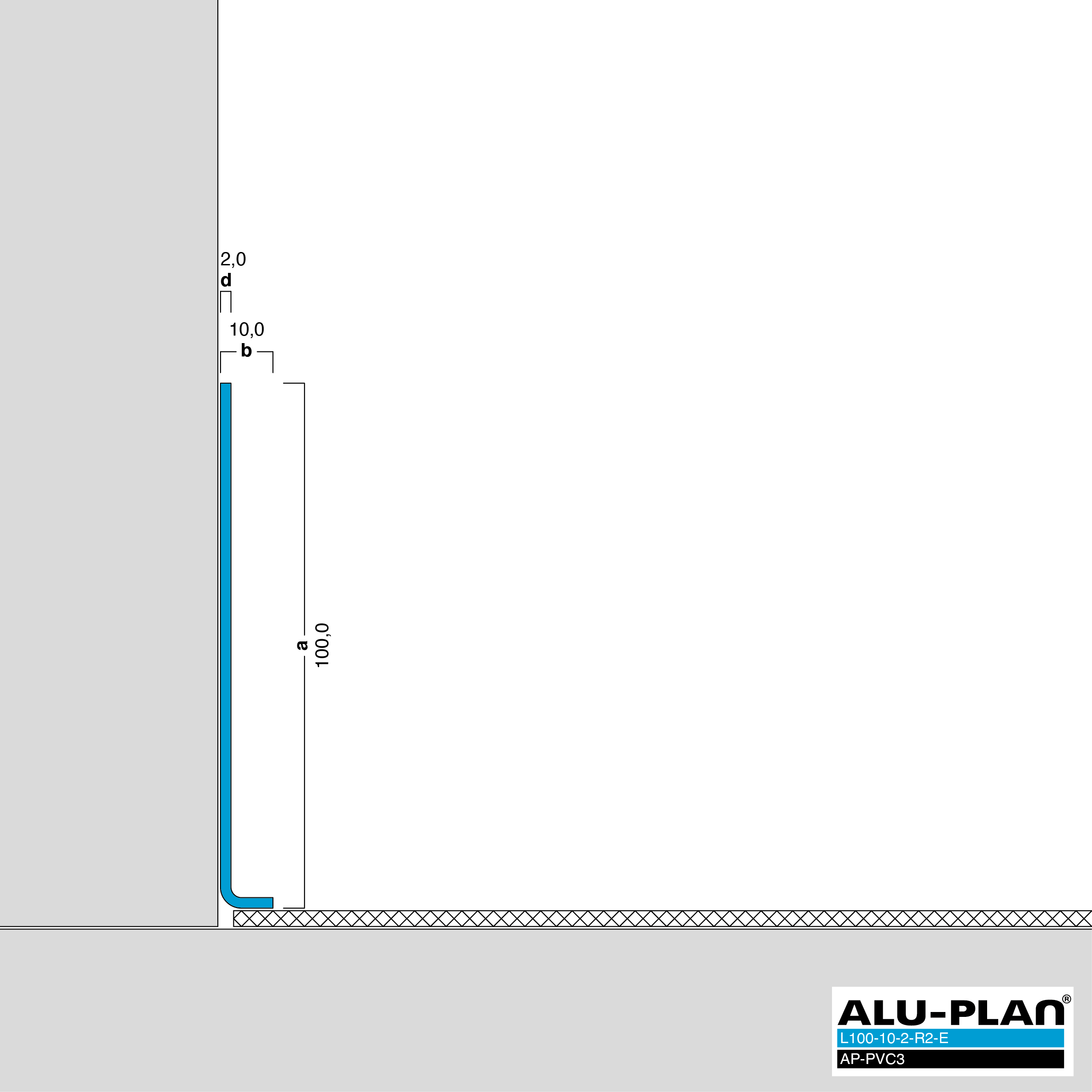 ALU-PLAN® Installation :: L100-10-2-R2-E-AP-PVC3