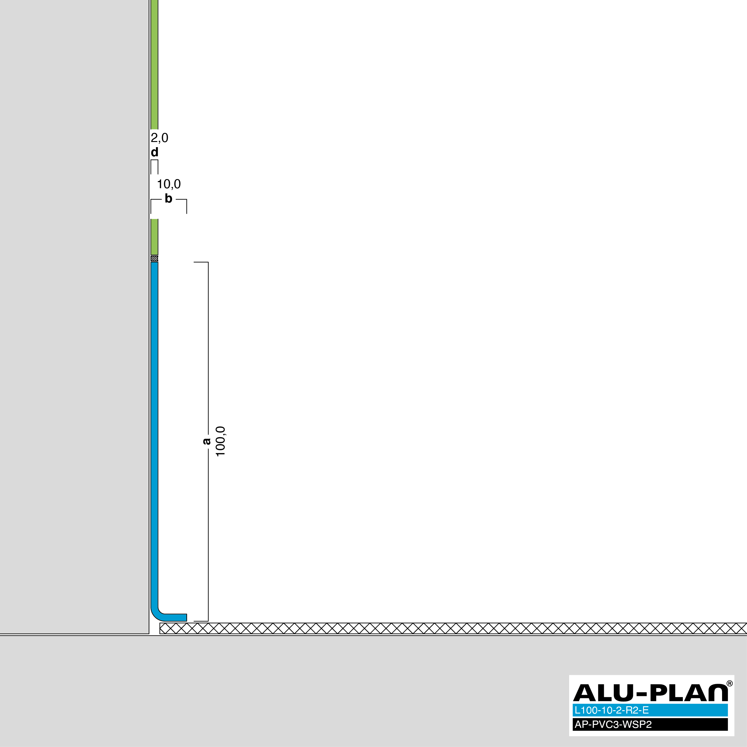 ALU-PLAN® Installation :: L100-10-2-R2-E-AP-PVC3-WSP2