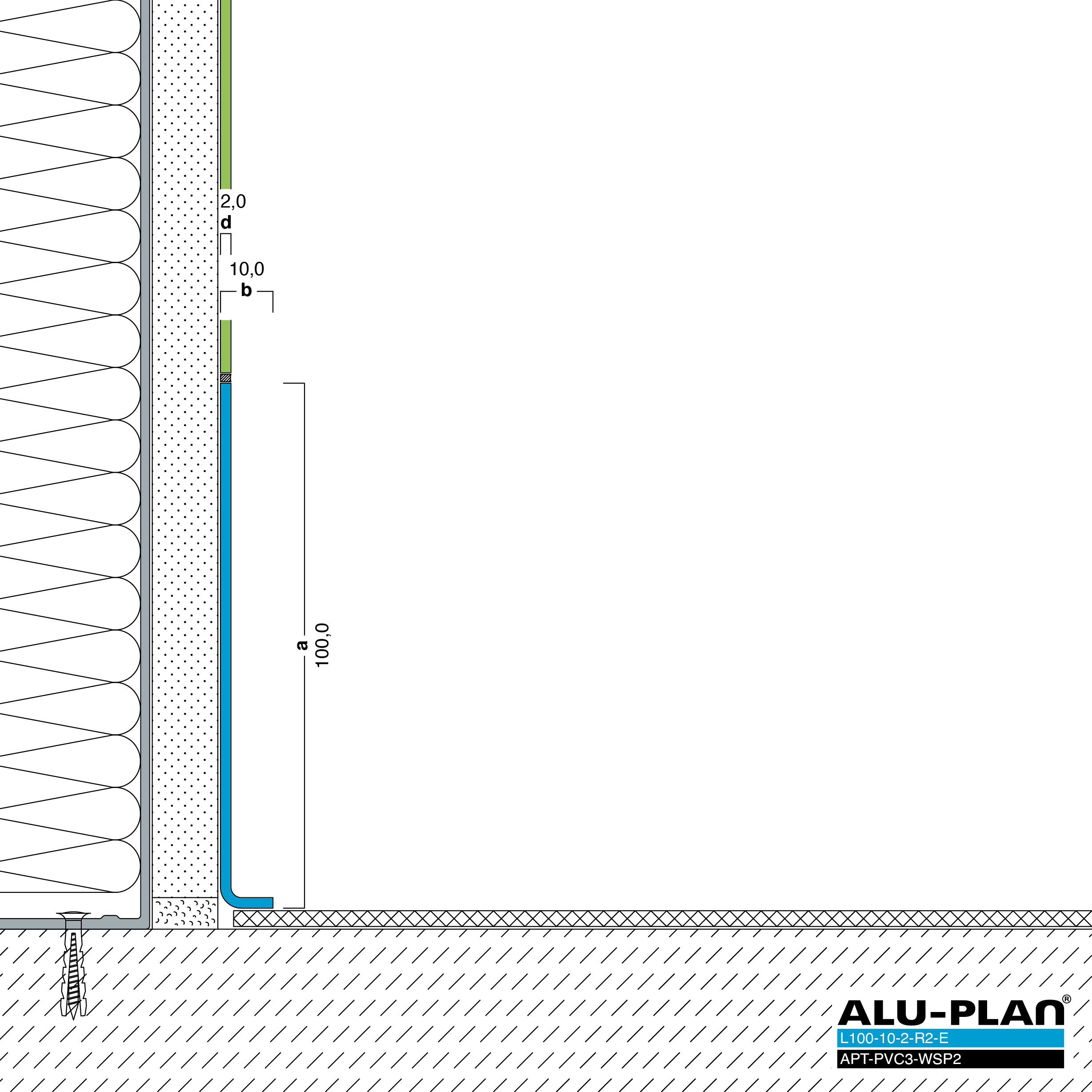 ALU-PLAN® Installation :: L100-10-2-R2-E-APT-PVC3-WSP2
