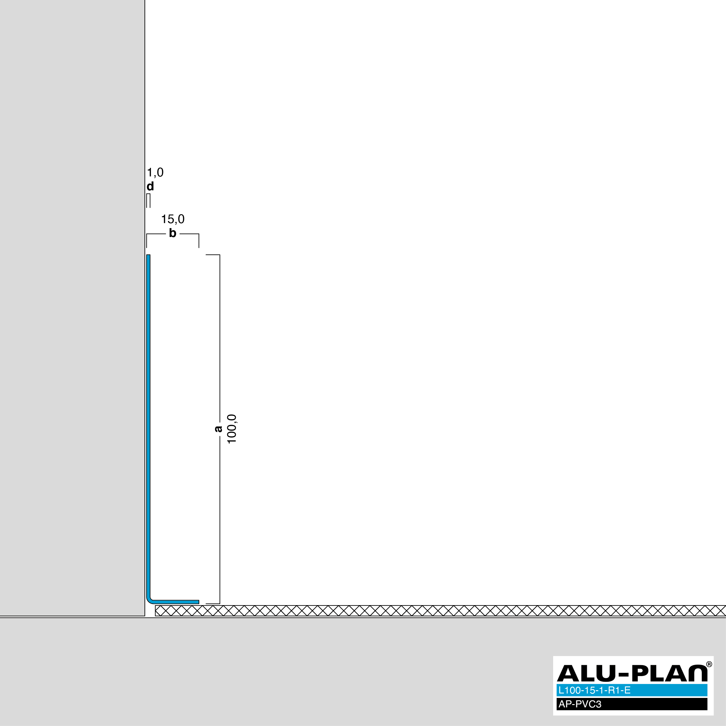 ALU-PLAN® Installation :: L100-15-1-R1-E-AP-PVC3