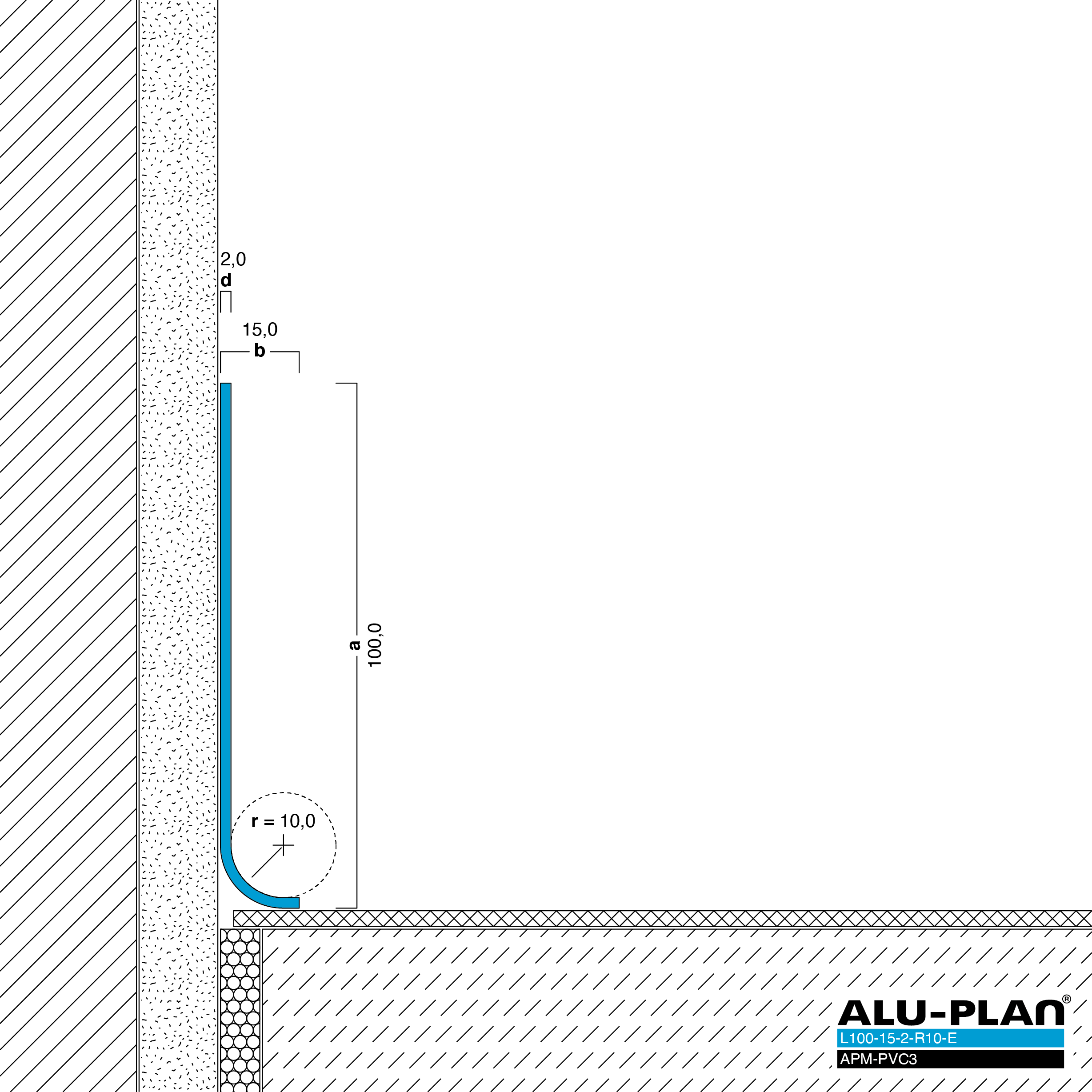 ALU-PLAN® Installation :: L100-15-2-R10-E-APM-PVC3