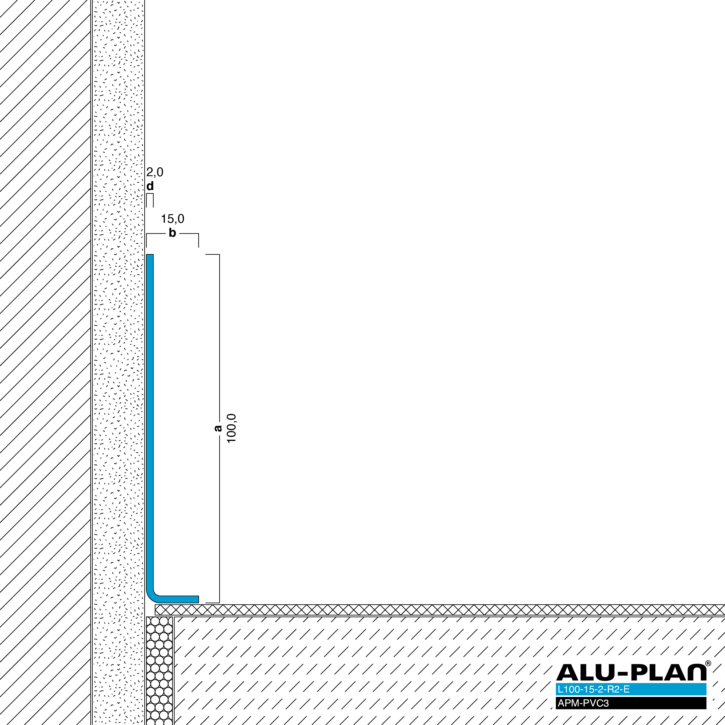 ALU-PLAN® Installation :: L100-15-2-R2-E-APM-PVC3